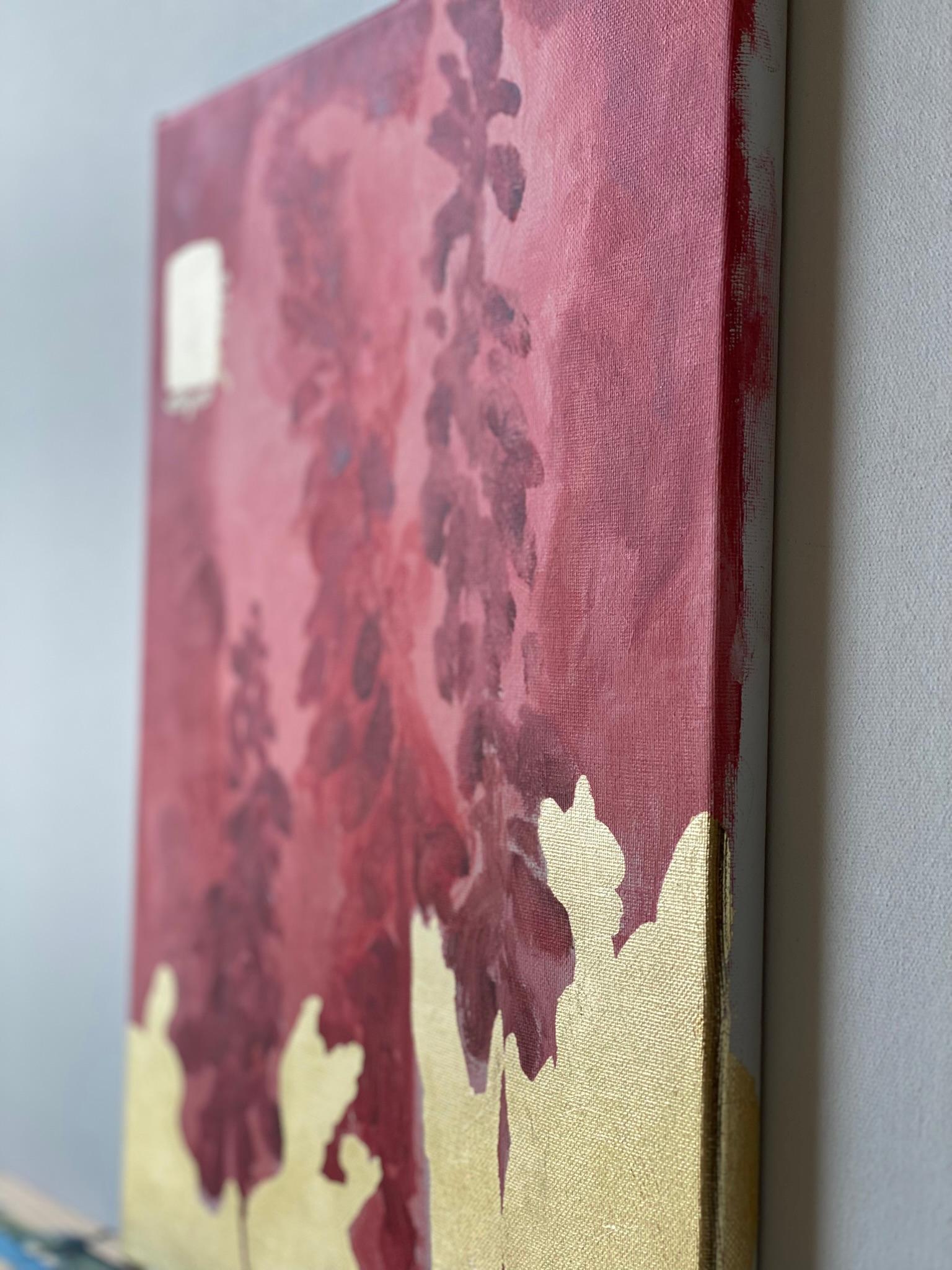 Original Triptych-Sunlit Series-British Awarded Artist-Gold Leaf, Oil on canvas For Sale 12