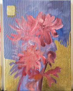 Original Triptychon-Sunlit Series-British Awarded Artist-Gold Leaf, Öl auf Leinwand