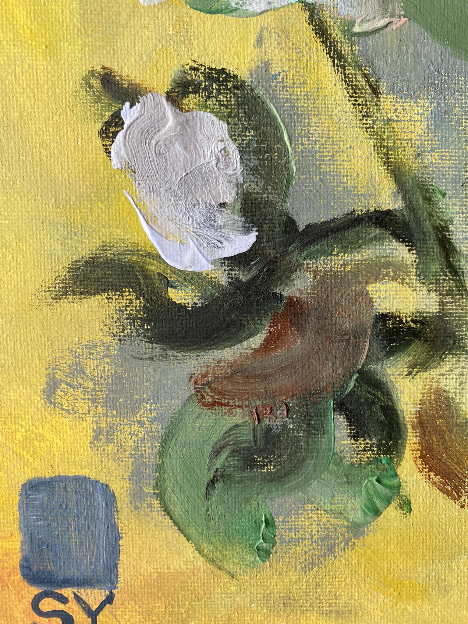 Originale-The Rosarian-British School-Awarded Artist-Espressione-Abstract-Roses UK in vendita 6
