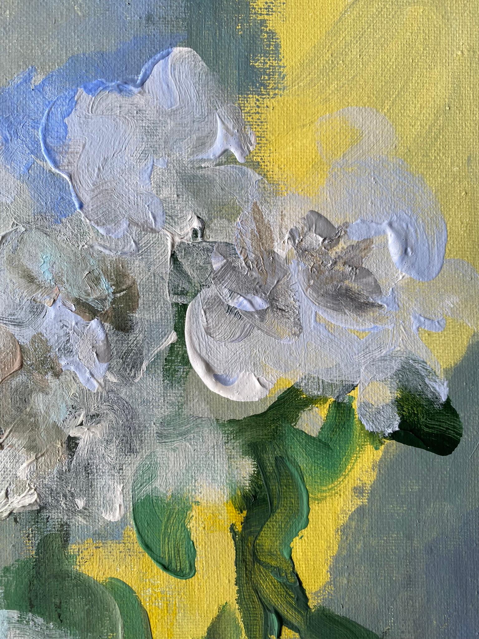 Originale-The Rosarian-British School-Awarded Artist-Espressione-Abstract-Roses UK in vendita 1