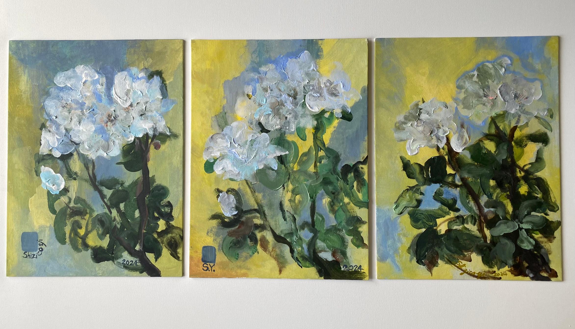 Trittico originale-Rosariano1-2-3-Scuola Britannica-Artista premiato-impressione