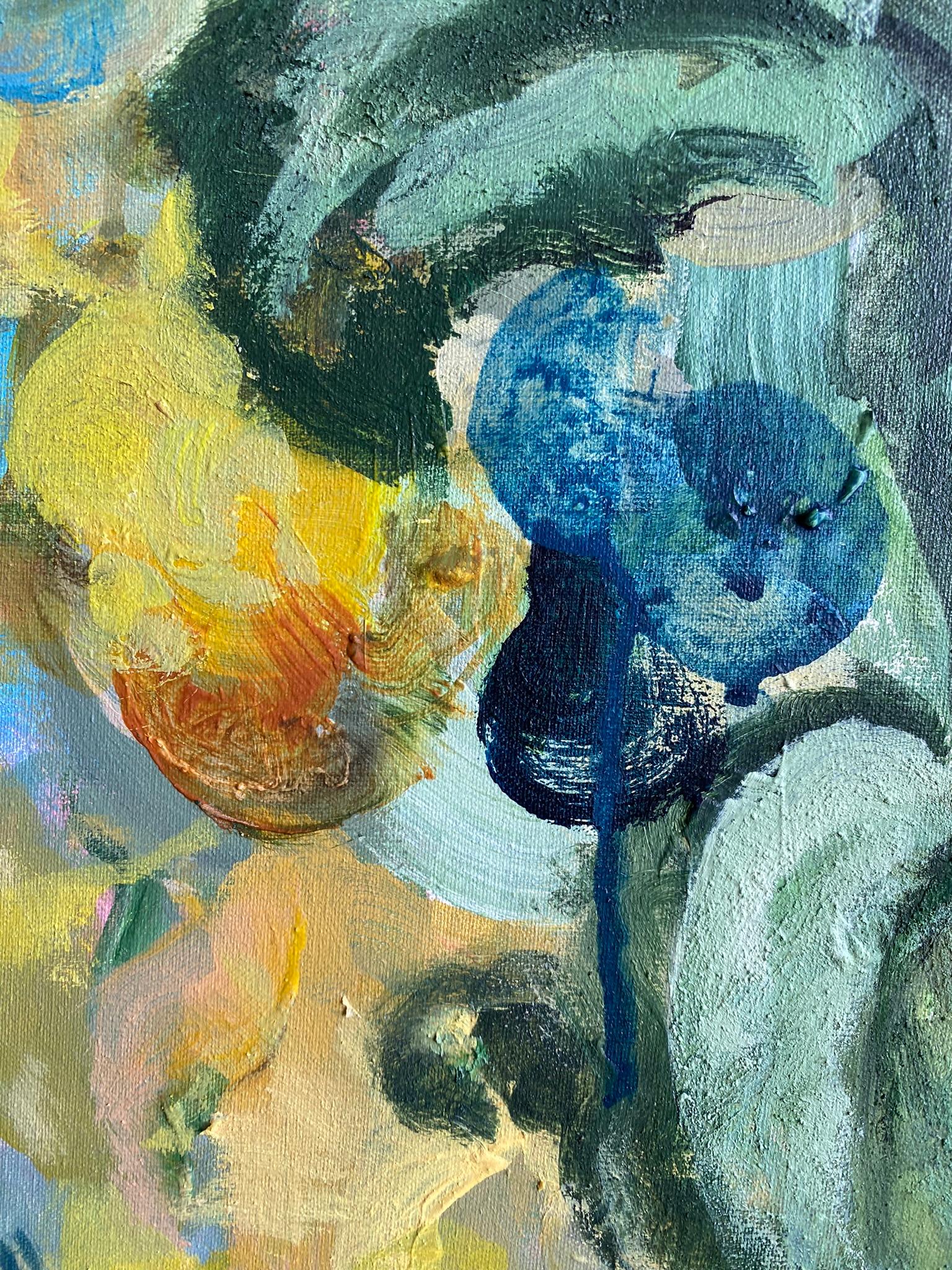 Originale-Winter Bloom-British AwardedArtist-Verde invernale con luce incandescente Hope in vendita 7