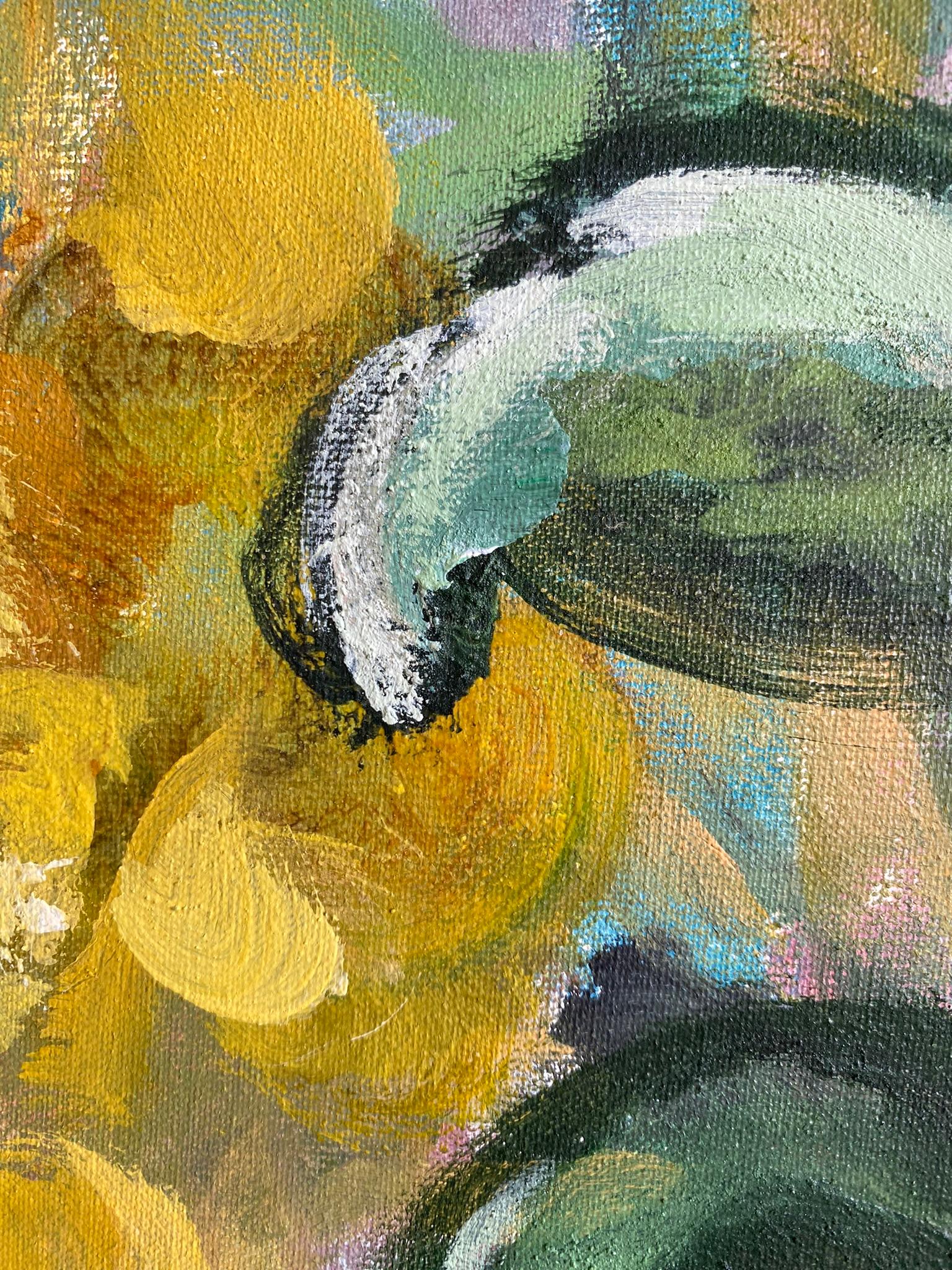 Originale-Winter Bloom-British AwardedArtist-Verde invernale con luce incandescente Hope in vendita 10