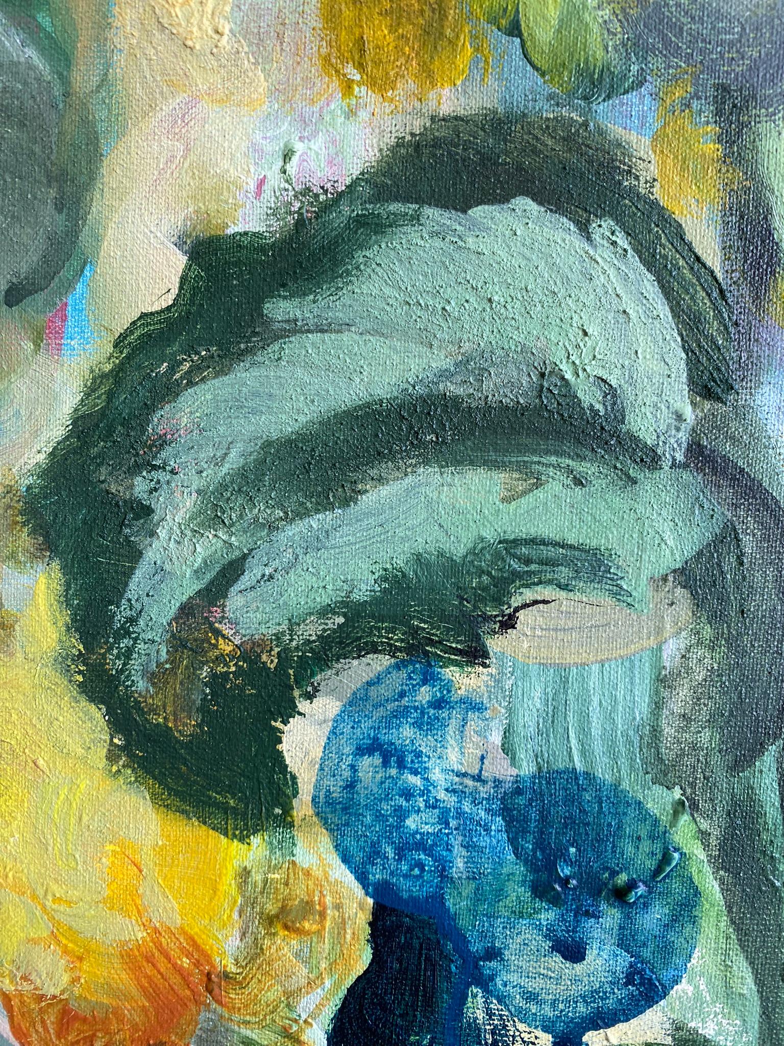 Originale-Winter Bloom-British AwardedArtist-Verde invernale con luce incandescente Hope in vendita 11