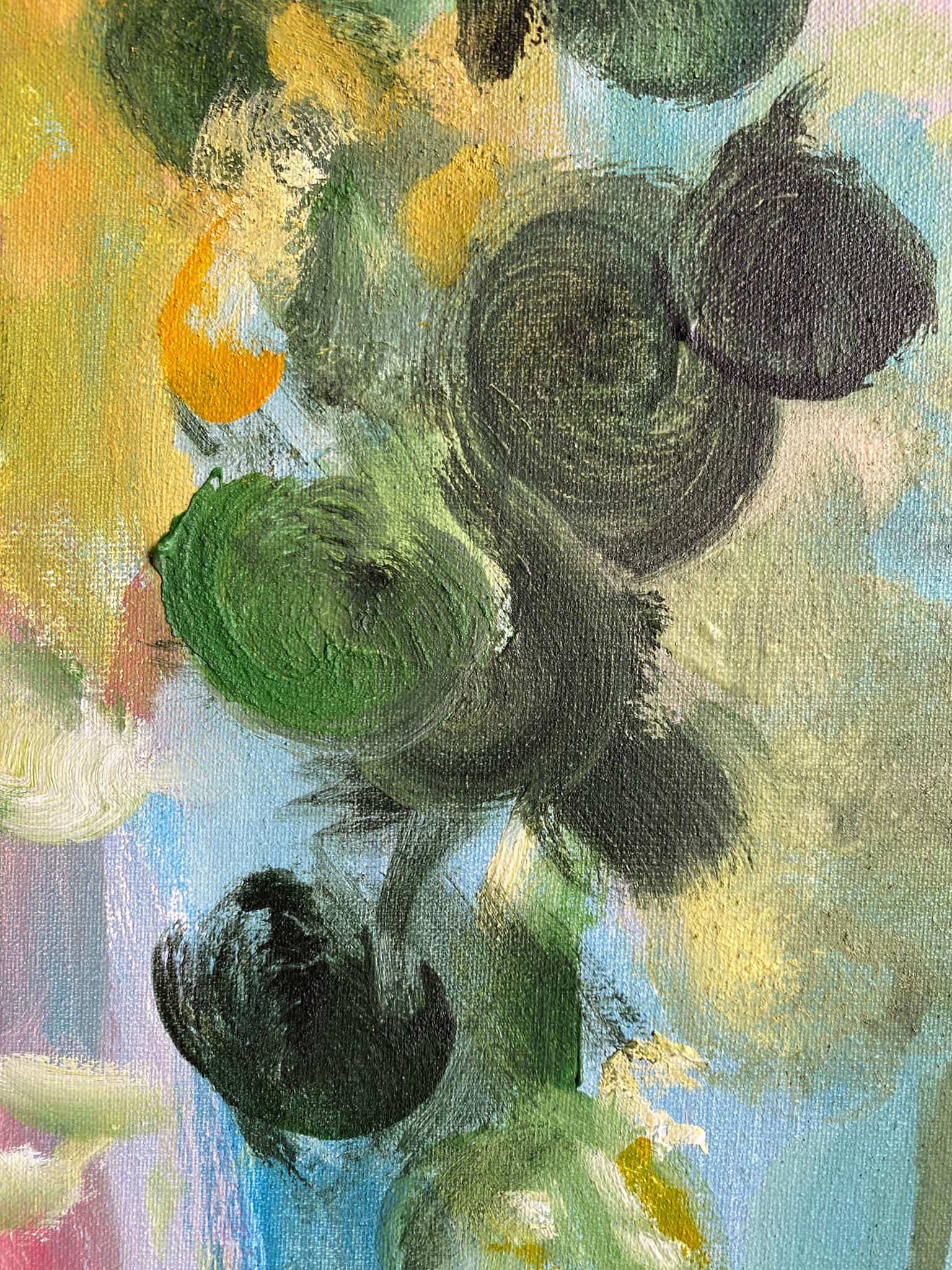 Originale-Winter Bloom-British AwardedArtist-Verde invernale con luce incandescente Hope in vendita 13