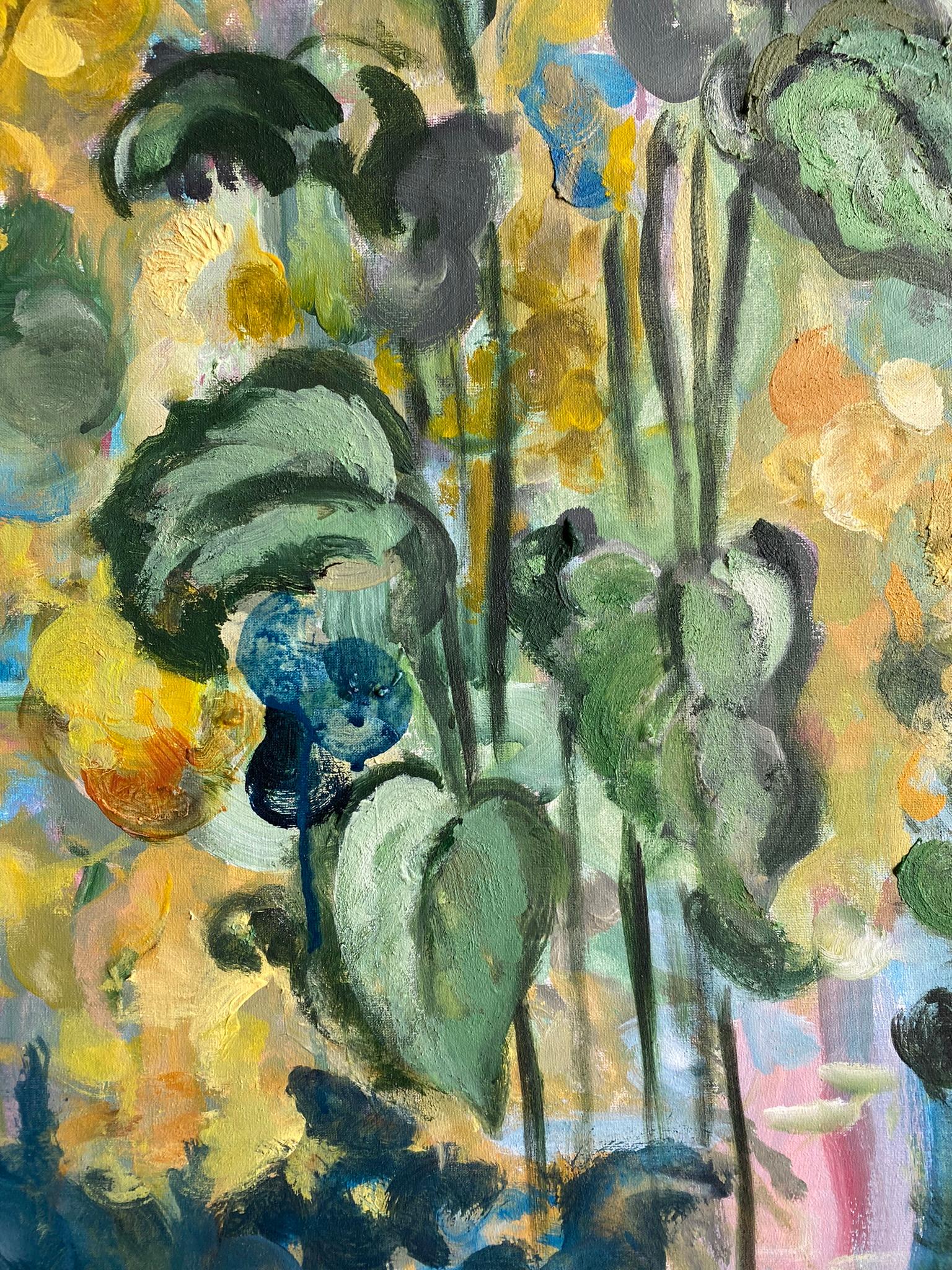 Originale-Winter Bloom-British AwardedArtist-Verde invernale con luce incandescente Hope - Abstract Painting Marrone di Shizico Yi
