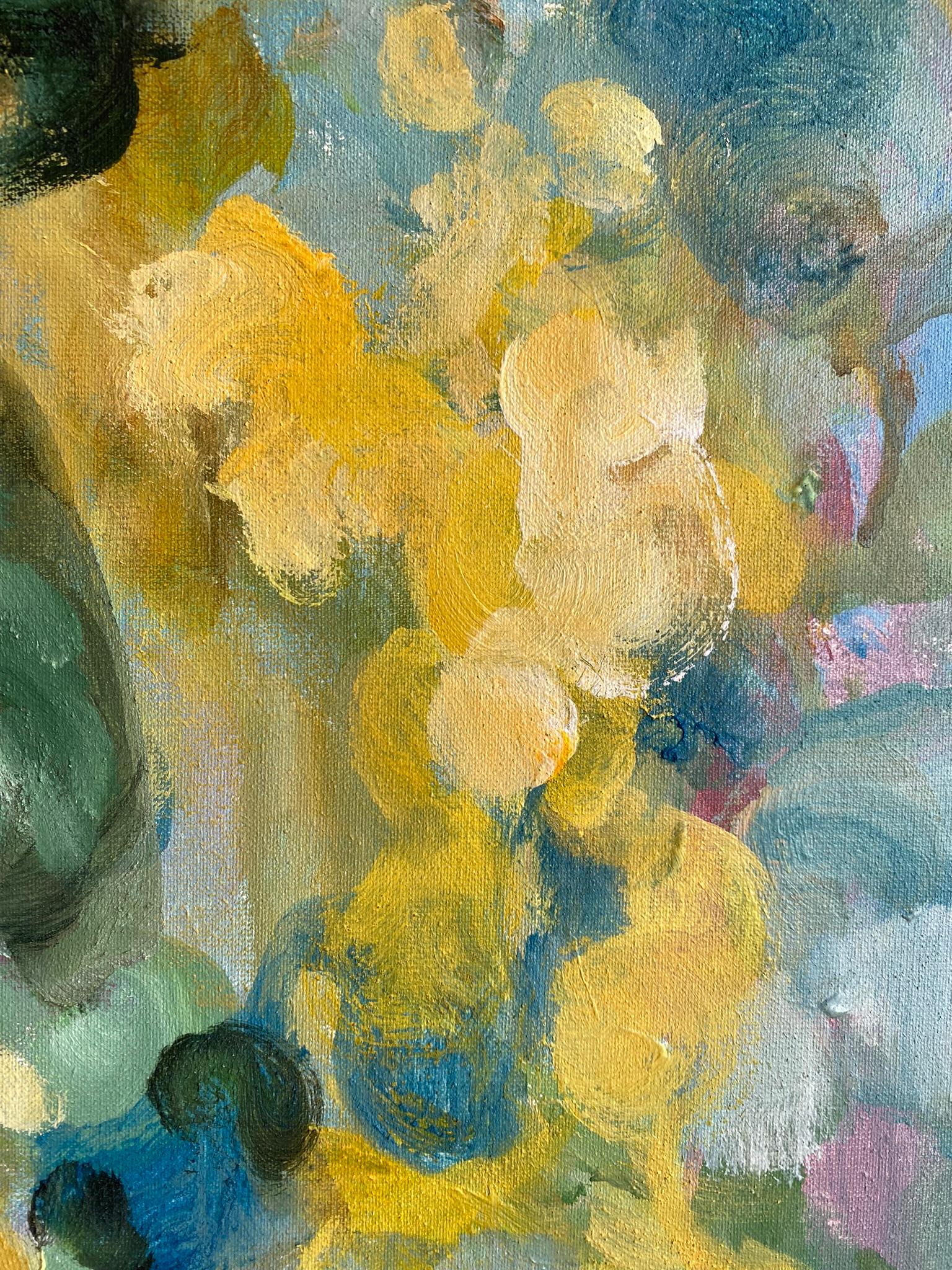 Originale-Winter Bloom-British AwardedArtist-Verde invernale con luce incandescente Hope in vendita 4