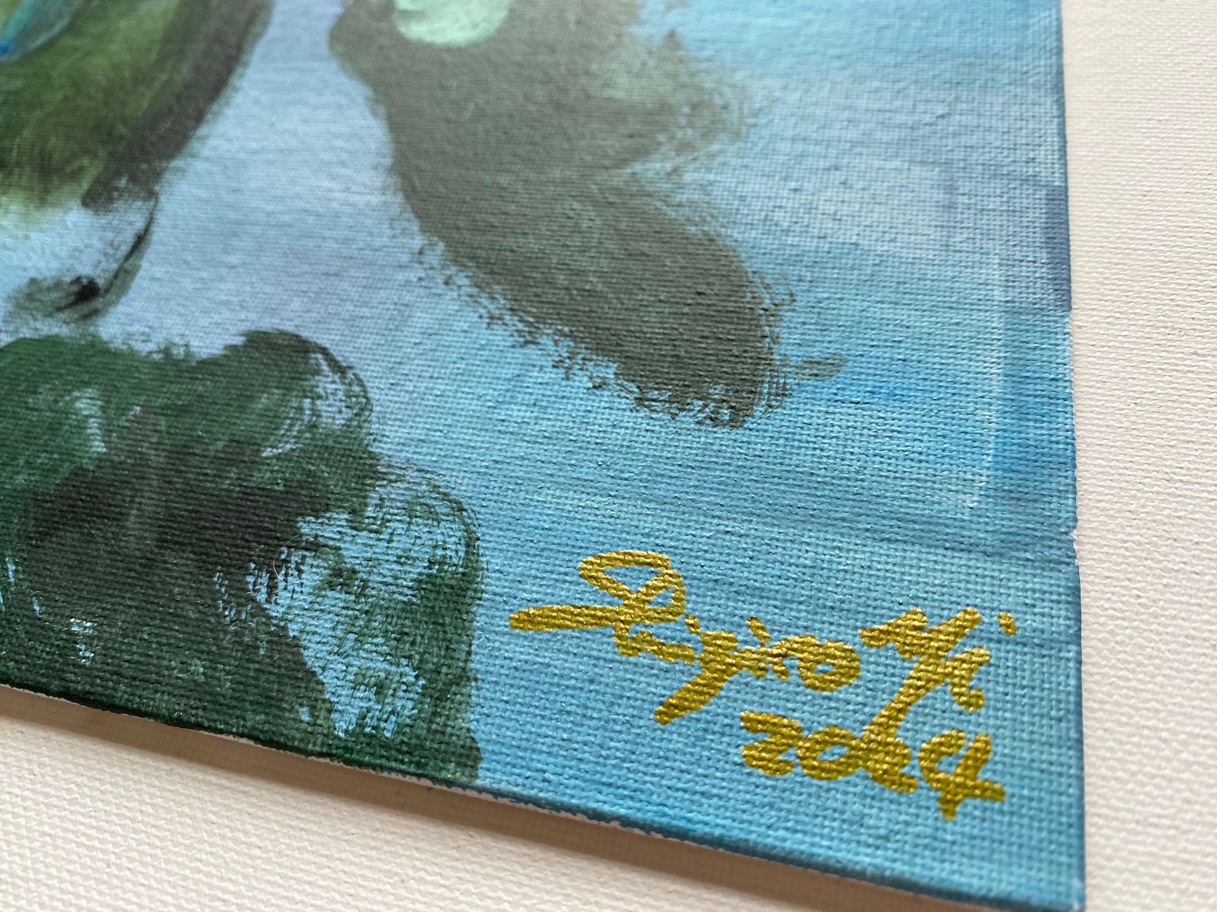 Originali-Trittico della Campana Magica-Artista britannico premiato-Dopo Monet-Impressionismo in vendita 11