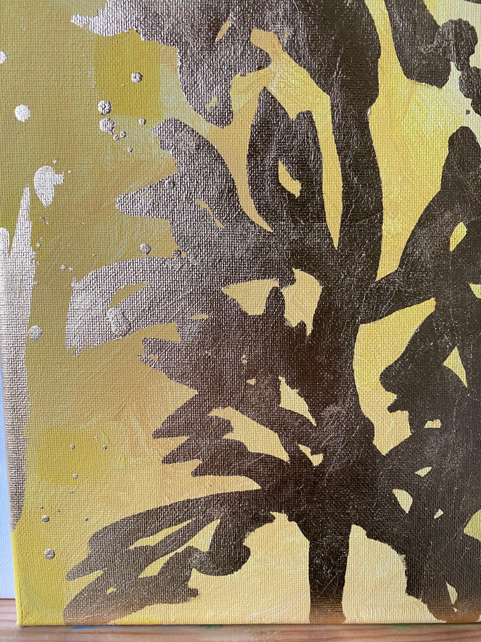 Originals huile et feuille d'or sur toile - Mémoire de paysage - Artiste britannique récompensé en vente 1