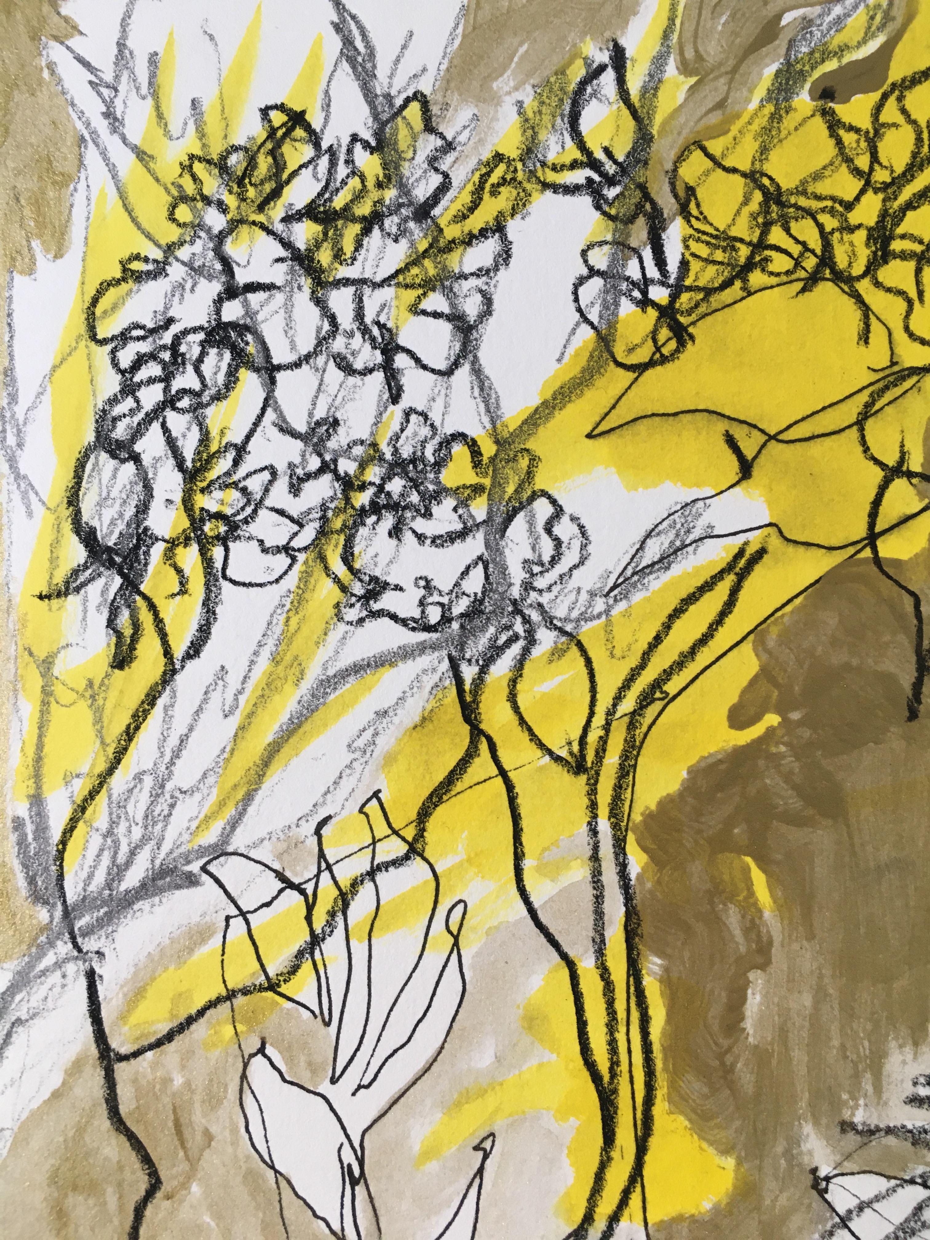 Original-Golden Summer-Sunlit, UK Awarded Artist, Garden, Rose, Heather, Lilies For Sale 1