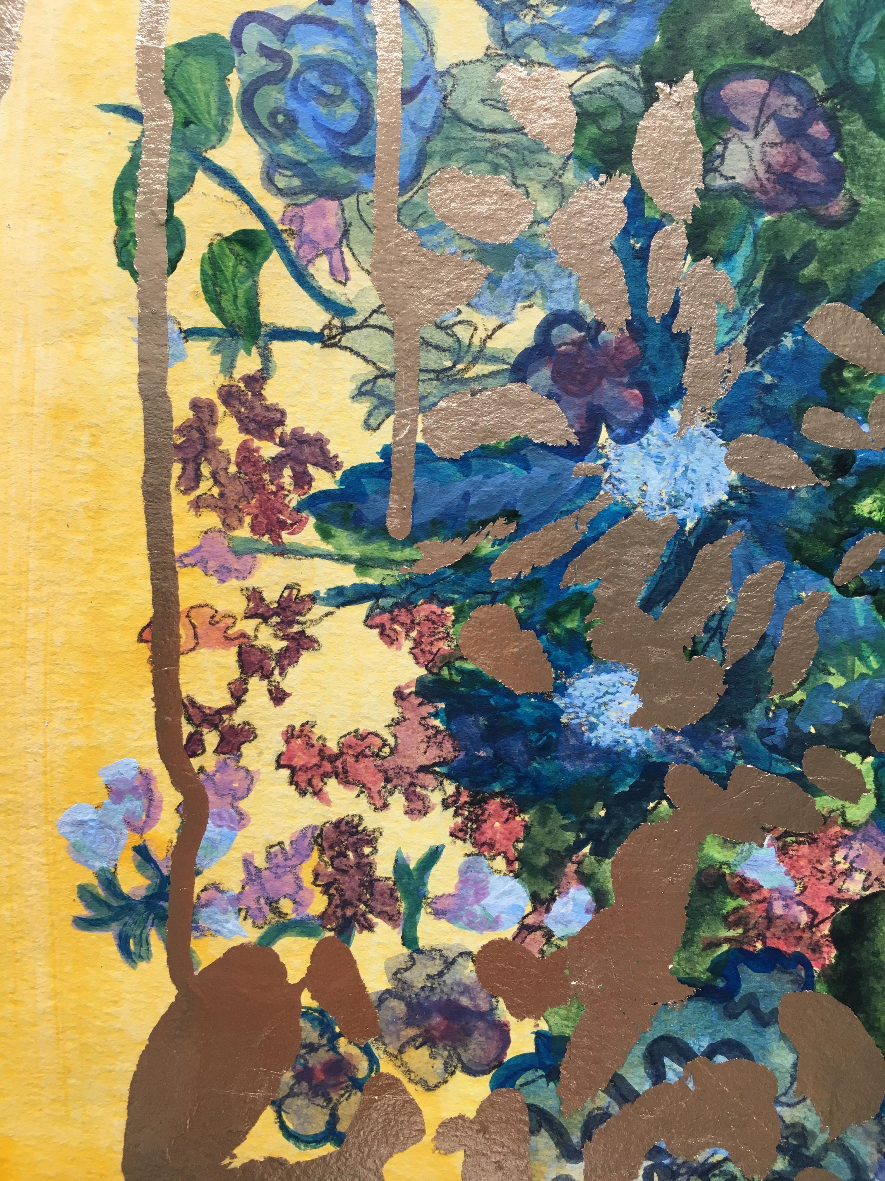 This painting is one of the Summer Bloom series by Shizico Yi, started in 2022. We offer Artist's Lifetime Warranty for the original artwork.

Shizico lost her beloved dog, Favor after four years of battle with a neurology disease in 2017. Shizico