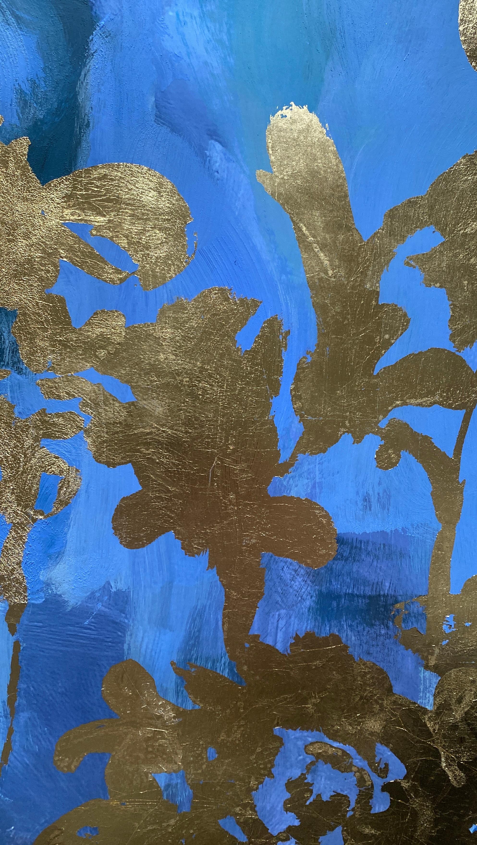 August Moon - Épreuve d'artiste en un exemplaire - Peint à la main - Artistique britannique primé - Feuille d'or en vente 6