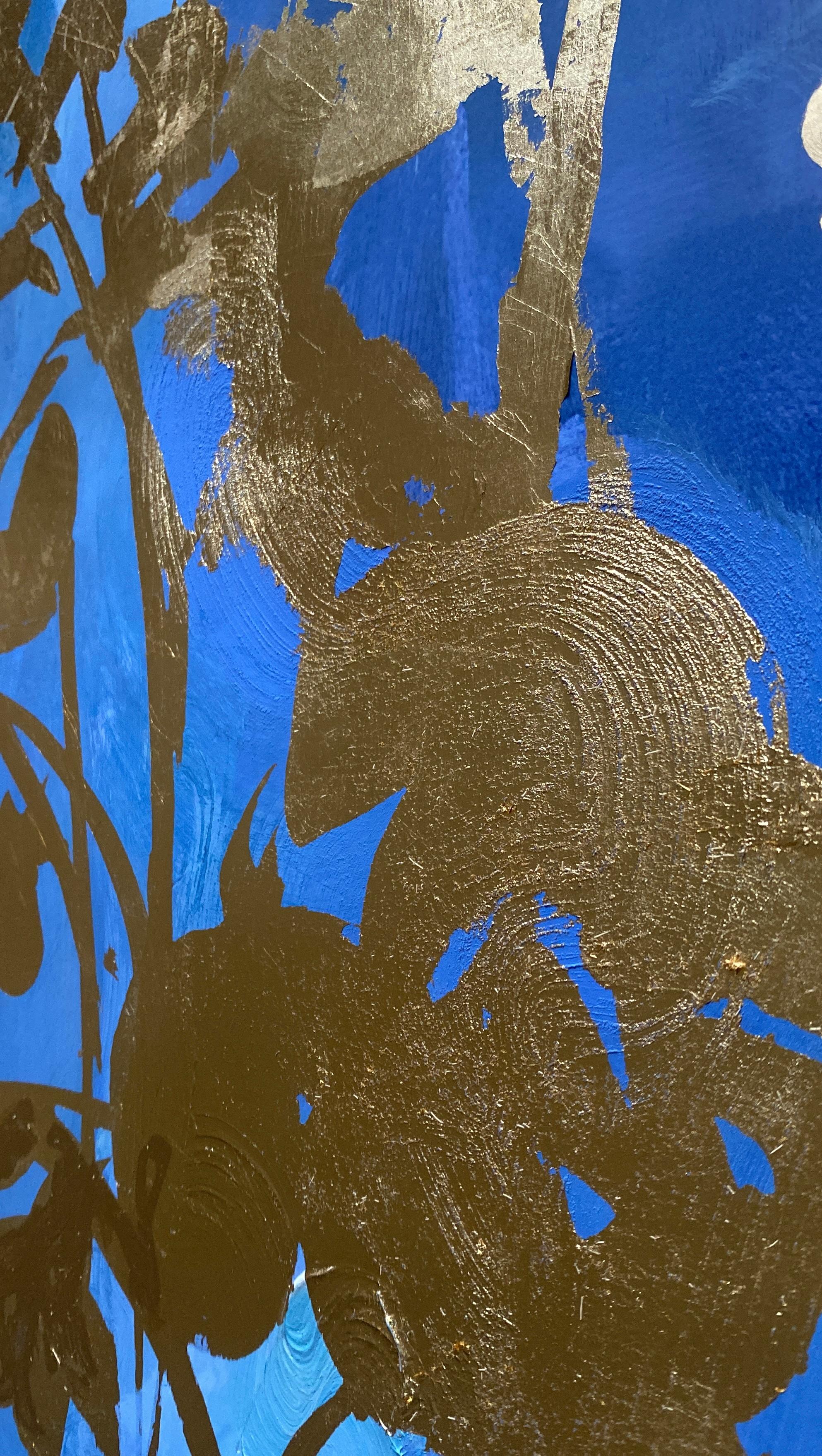 August Moon - Épreuve d'artiste en un exemplaire - Peint à la main - Artistique britannique primé - Feuille d'or en vente 9