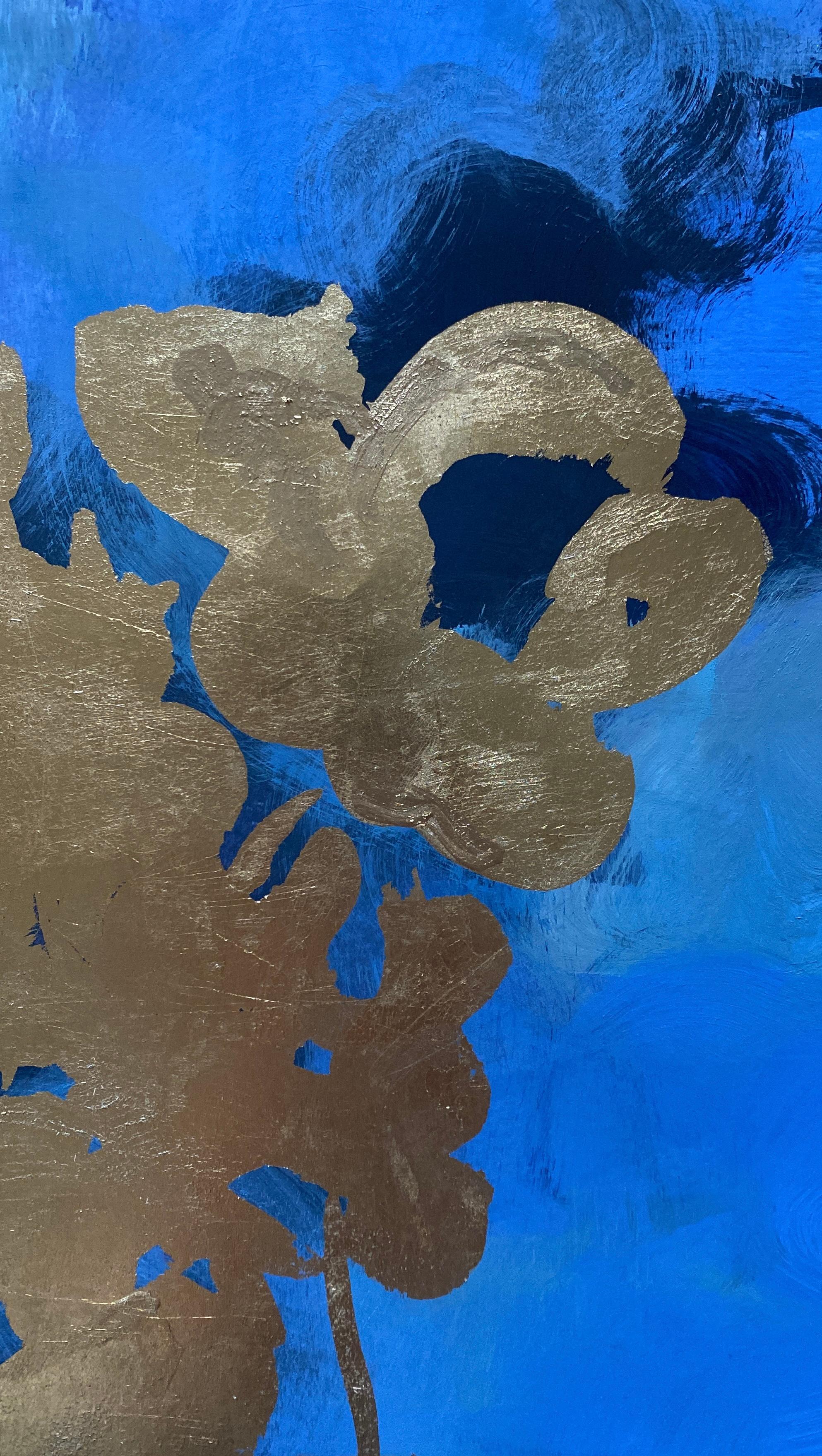 August Moon - Épreuve d'artiste en un exemplaire - Peint à la main - Artistique britannique primé - Feuille d'or en vente 10
