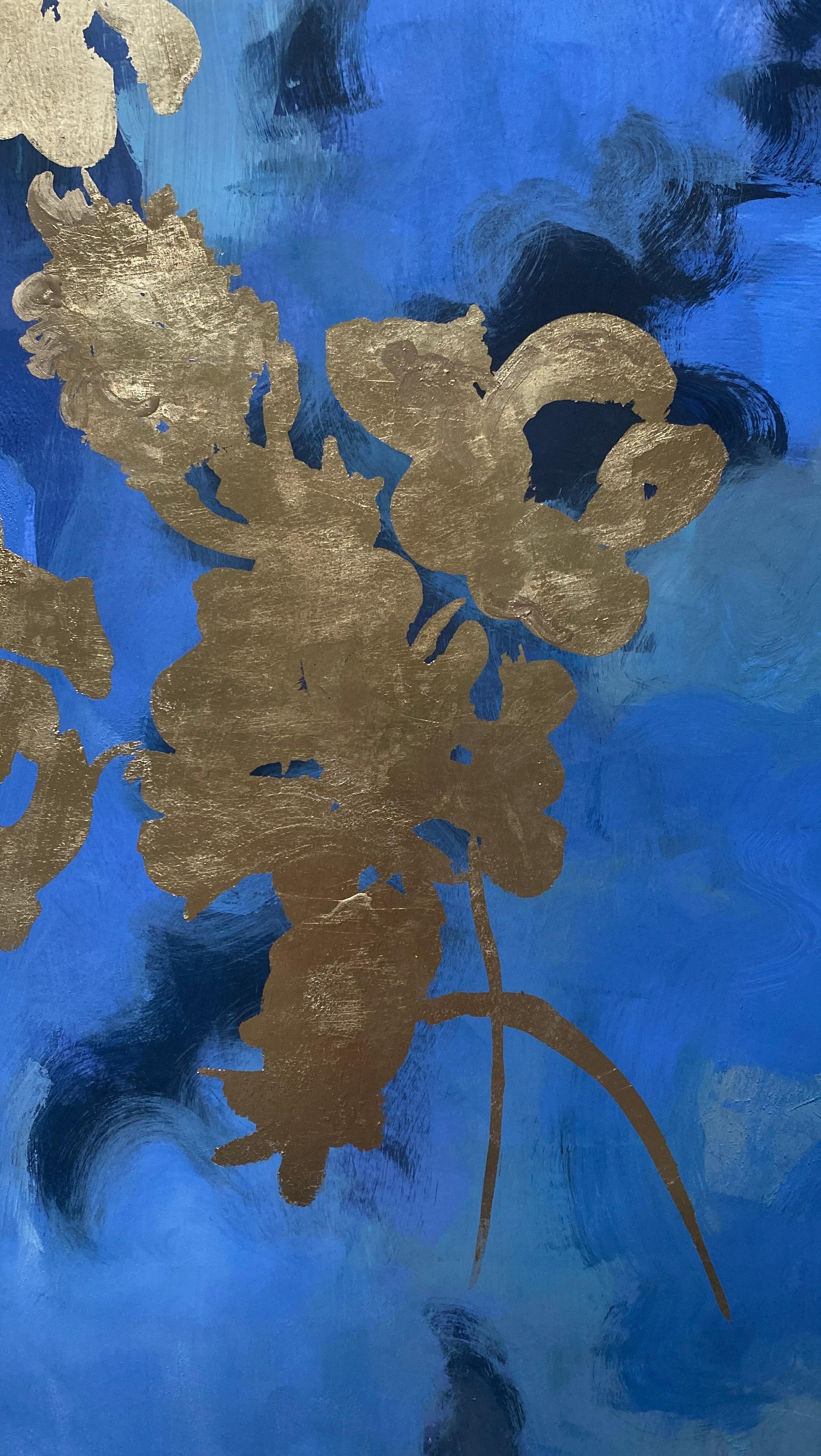 August Moon - Épreuve d'artiste en un exemplaire - Peint à la main - Artistique britannique primé - Feuille d'or en vente 2