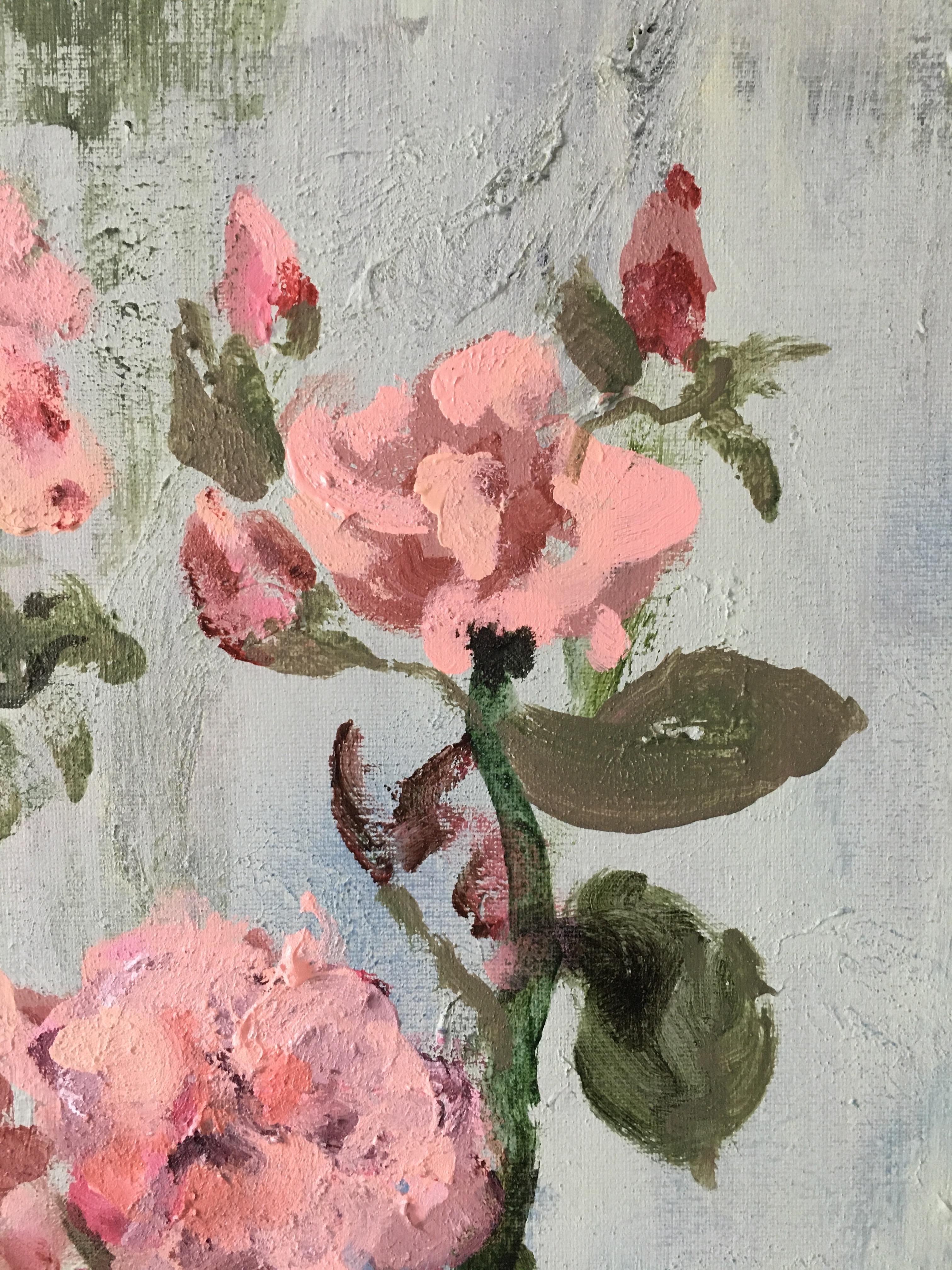 Do Not Go Gentle Into that Good Night-No 1 Limited Edition of Ten, hand painted. - Gray Abstract Print by Shizico Yi