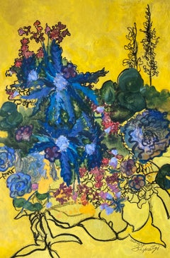 Dibujado a mano-Pintado X-L Edición única-Jardinero constante-Artista británico galardonado
