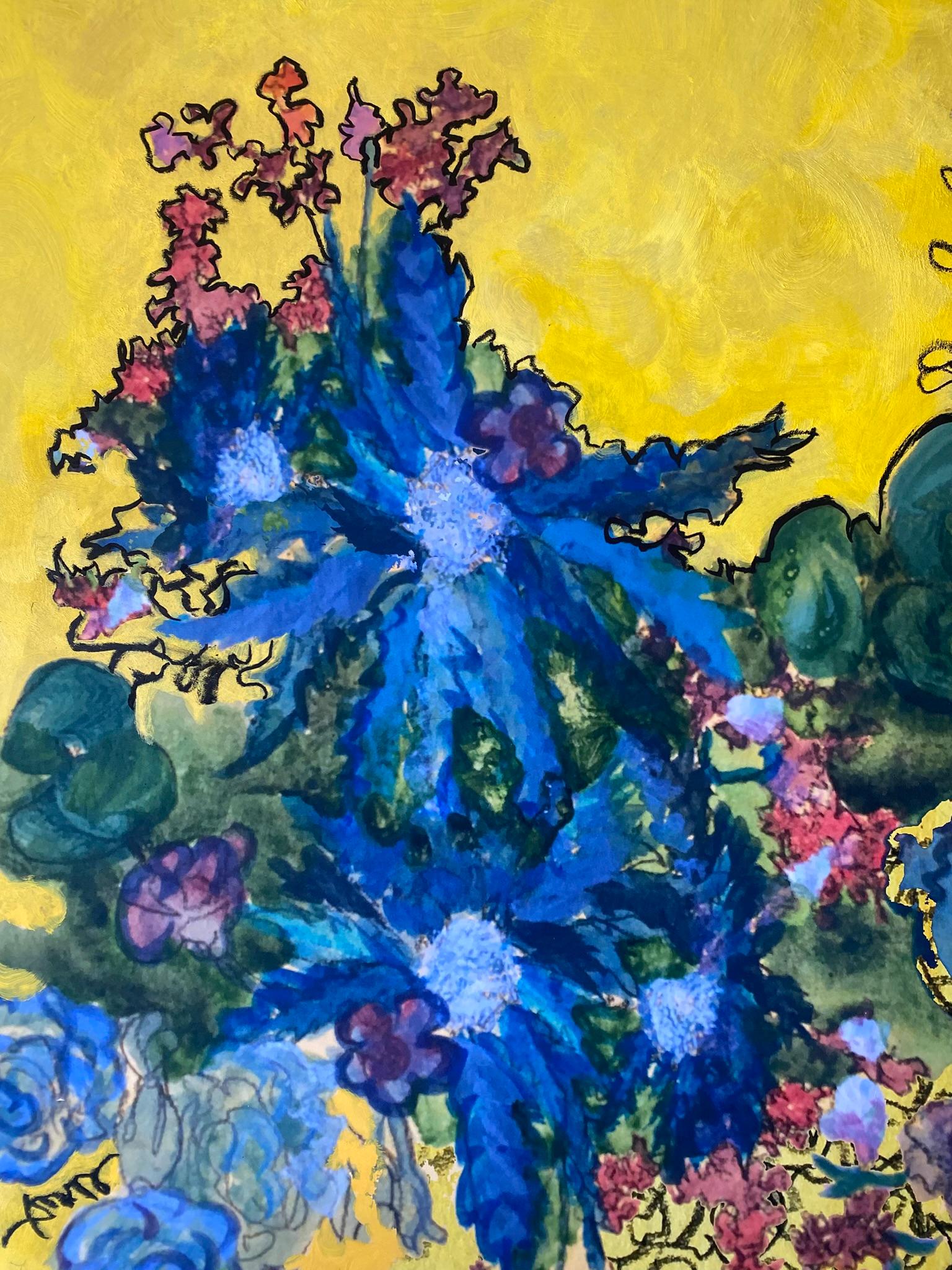 Hand Drawn-Painted X-L One Off Edition-Constant Gardener-British Awarded Artist For Sale 11