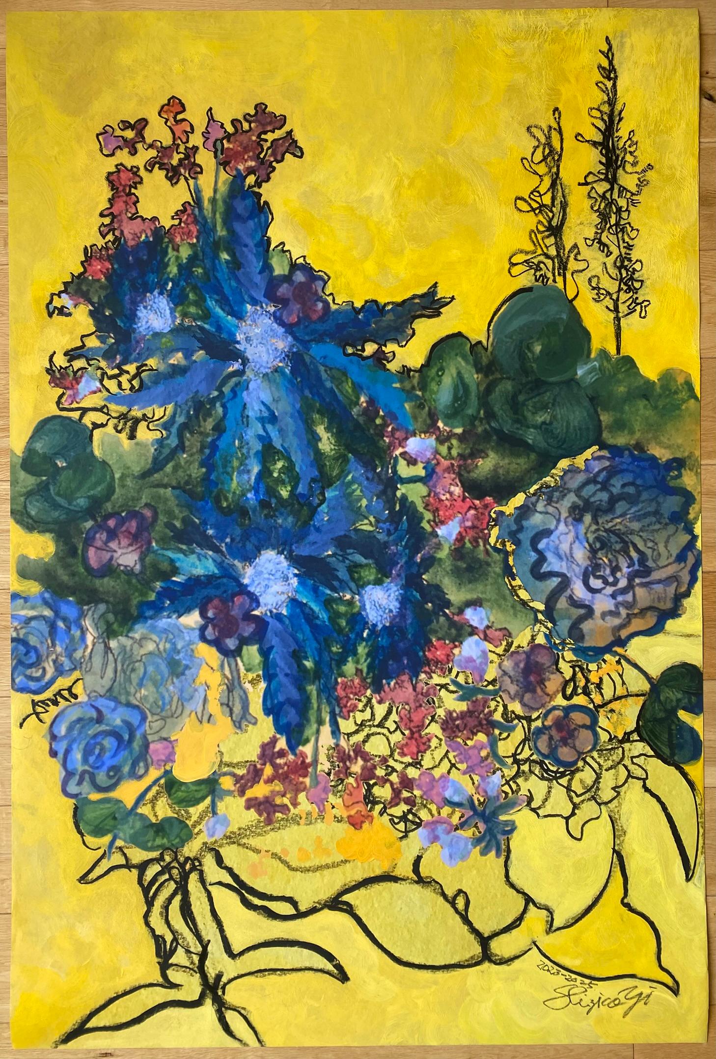 Hand Drawn-Painted X-L One Off Edition-Constant Gardener-British Awarded Artist For Sale 15