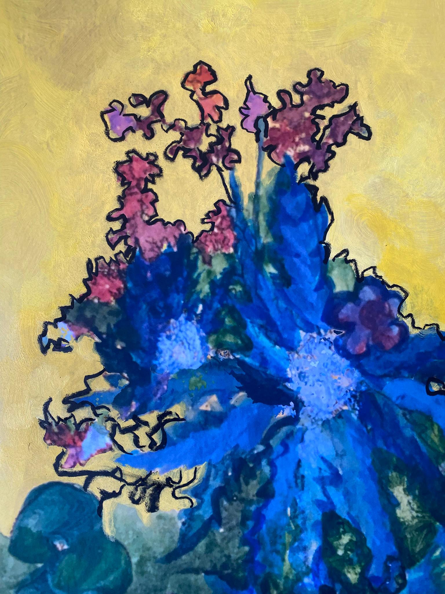 Hand Drawn-Painted X-L One Off Edition-Constant Gardener-British Awarded Artist - Abstract Expressionist Print by Shizico Yi
