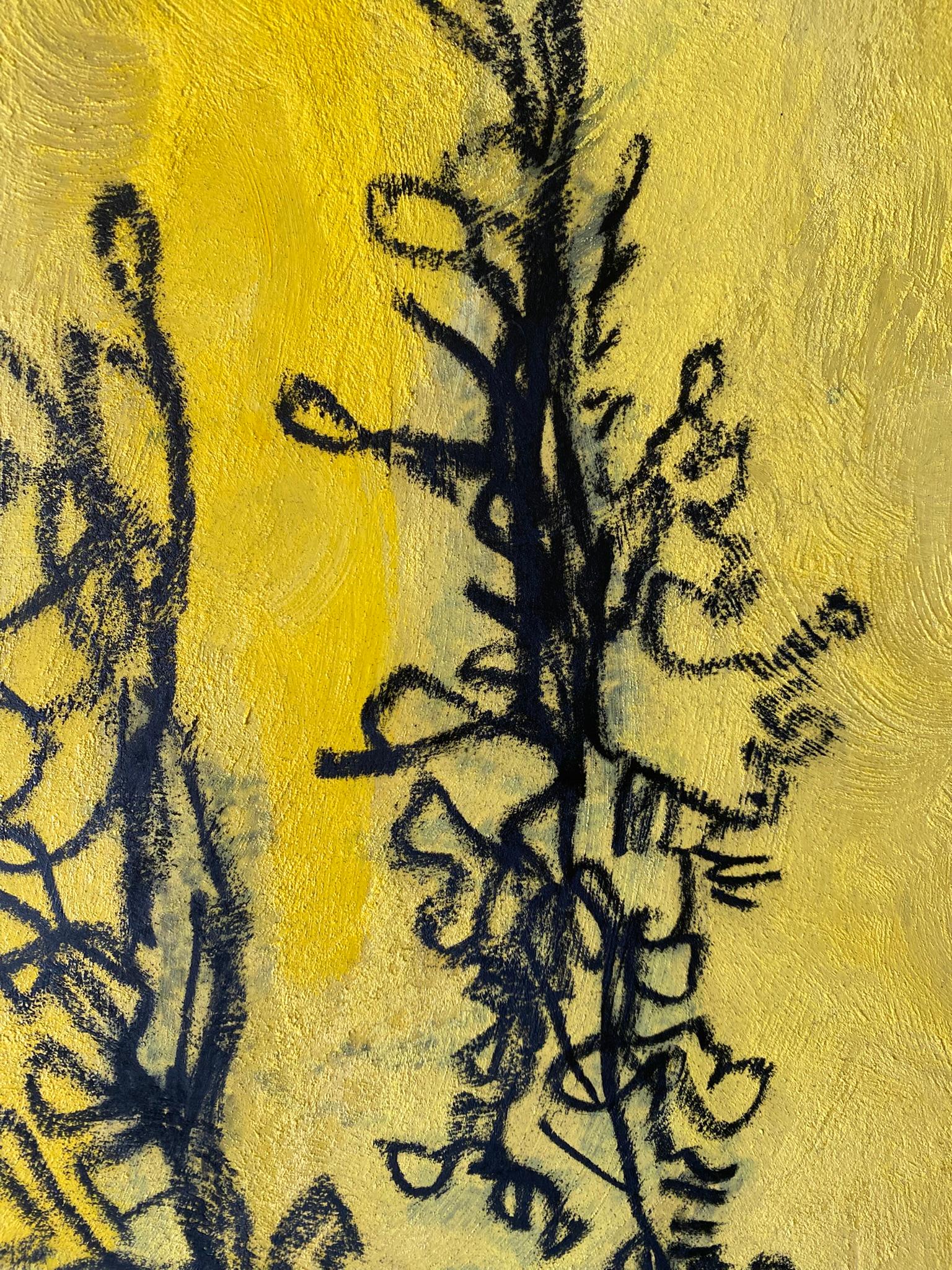 This stunning X-large hand drawn with original charcoal line drawing and hand painted with original oil and gesso paint; it is the No 1 of  the only 10 Limited Editions; 
The colours of the painting and Shizico's expressive line drawings truly