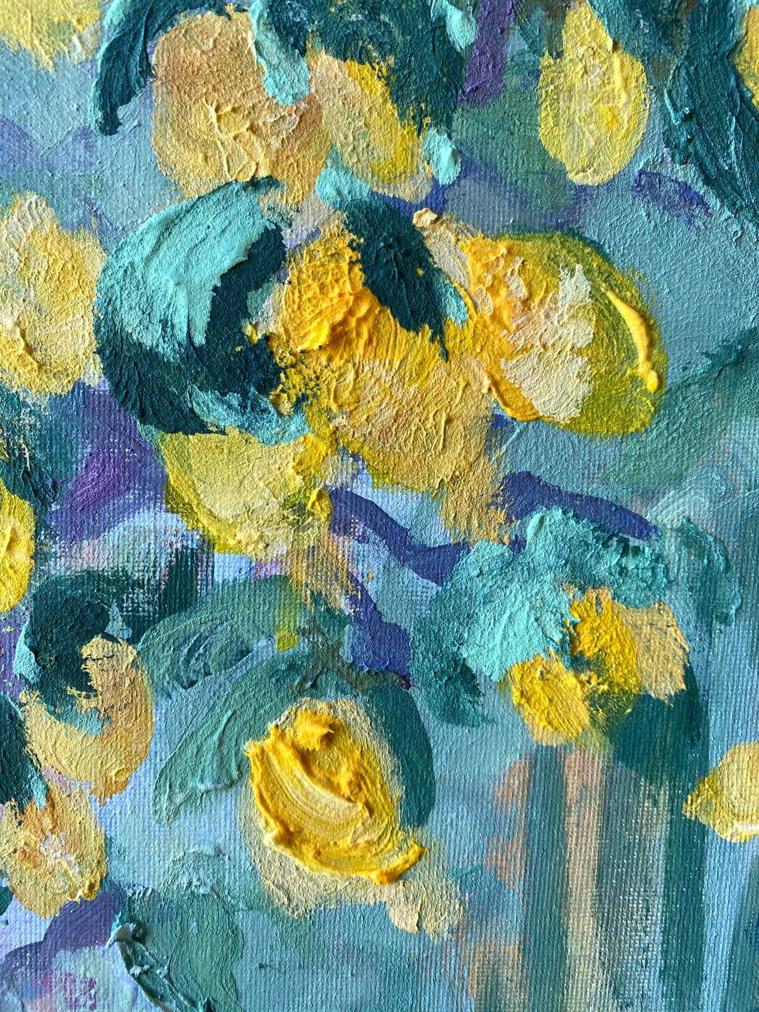Hand painted Artist Proof-Lemon Rose Cottage-British Awarded Artist-Large OneOff For Sale 7