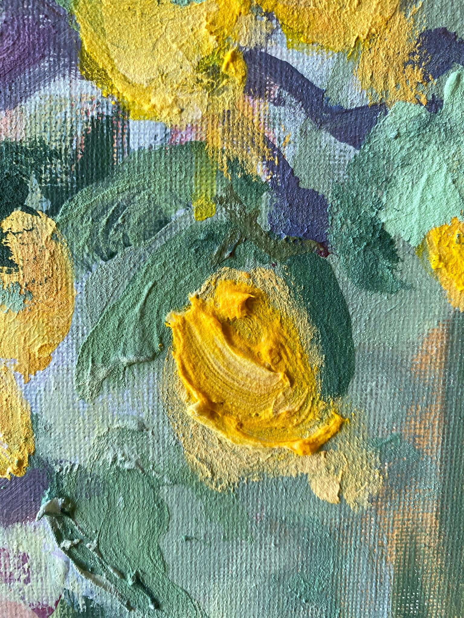 Hand painted Artist Proof-Lemon Rose Cottage-British Awarded Artist-Large OneOff For Sale 13
