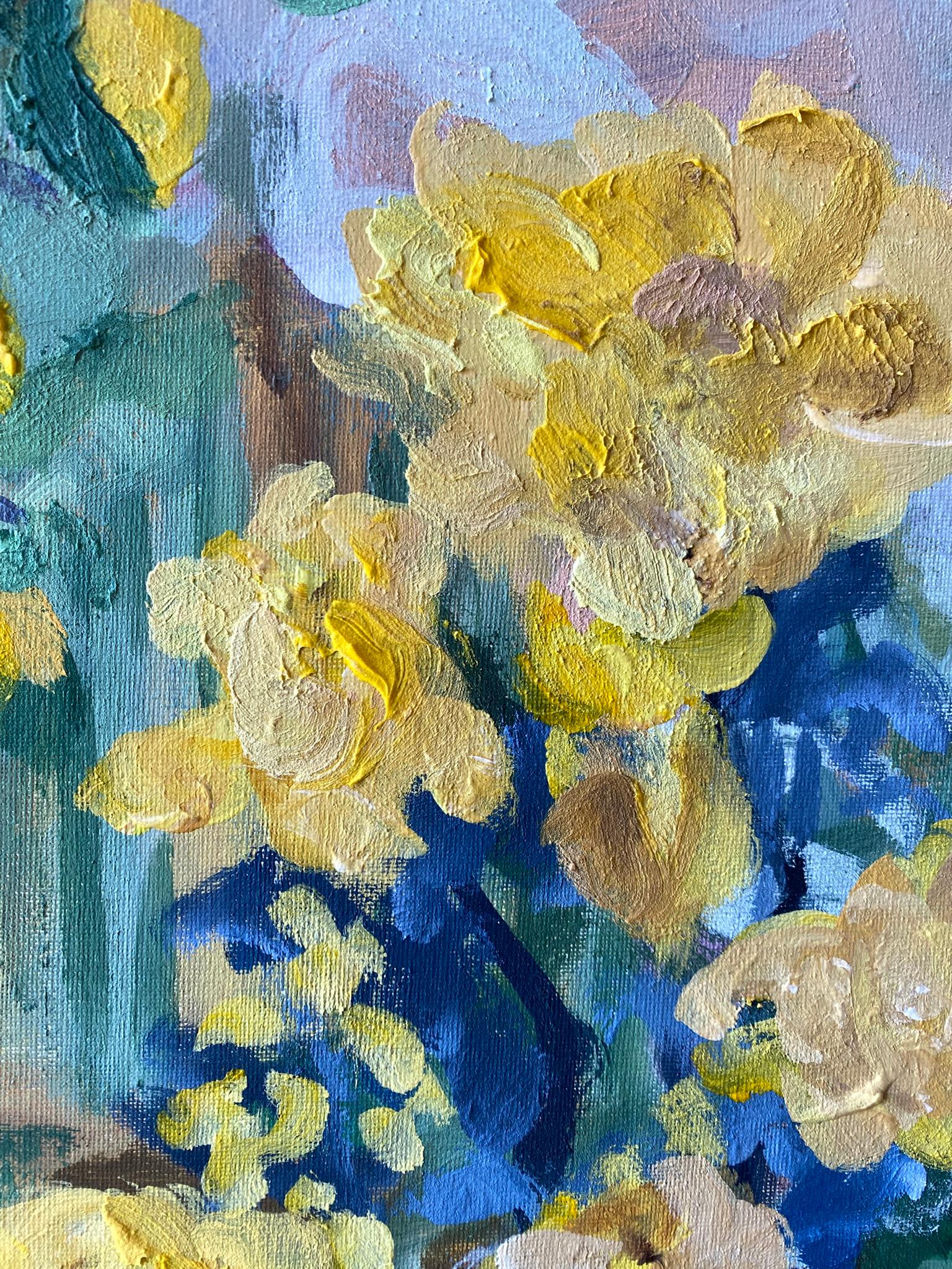 Hand painted Artist Proof-Lemon Rose Cottage-British Awarded Artist-Large OneOff For Sale 6