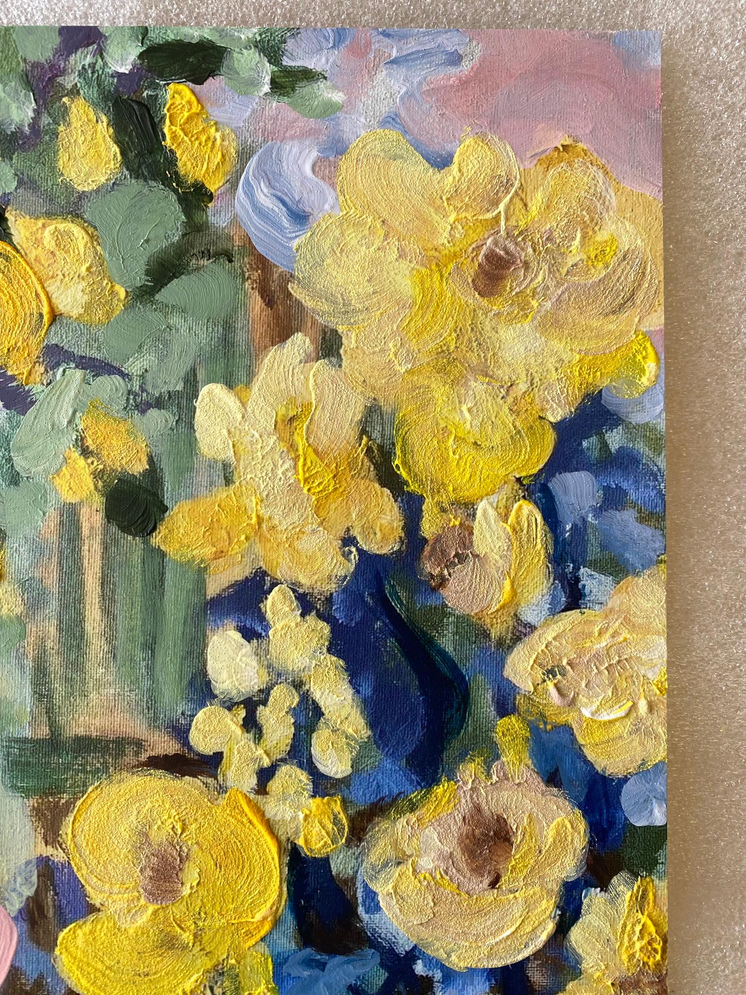 Le dernier ! Épreuve d'artiste peinte à la main#2-Tea Time Bloom-Artiste britannique primé en vente 1