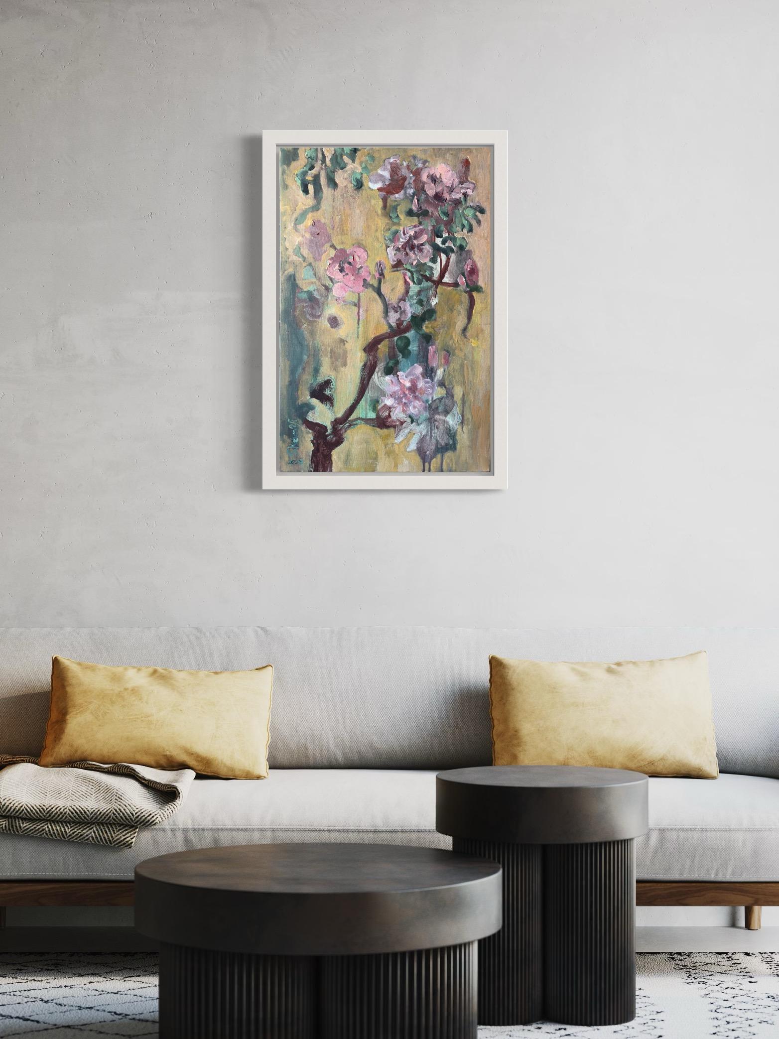 Épreuve d'artiste peinte à la main#1 de l'unique 3-Golden Summer-Artiste britannique primé - Print de Shizico Yi