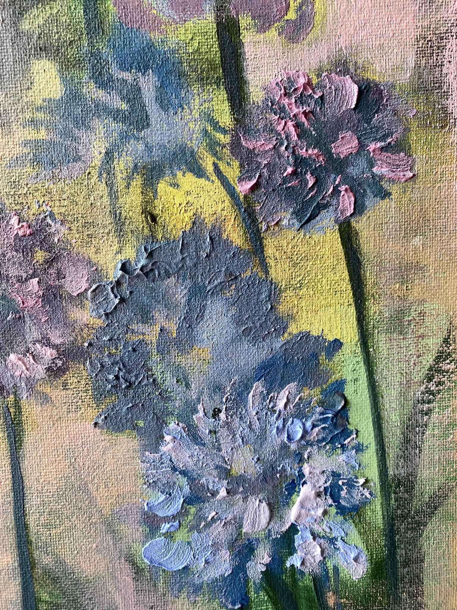 90% de cette épreuve d'artiste est peinte à la main avec de l'huile et du gesso originaux par l'artiste Shizico Yi sur Giclée réalisée sur toile à partir de sa peinture à l'huile originale. 
Chaque Artistics est unique et peint à la main ; les