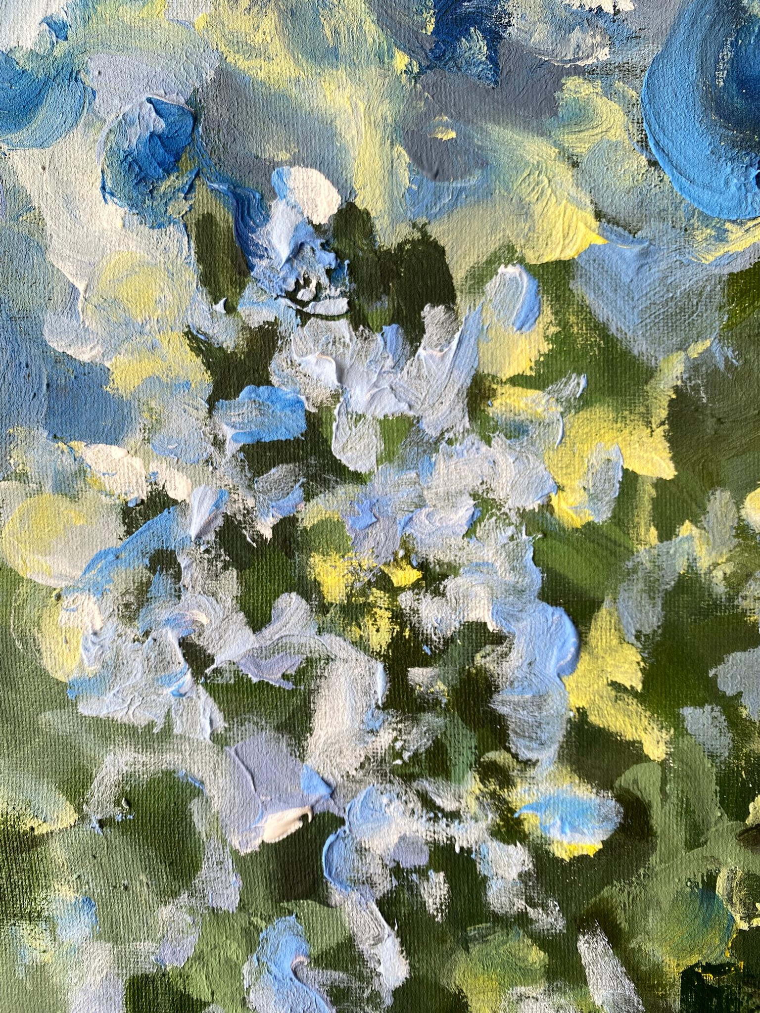 Hand Painted Edition No1-Sunset Song with Blue and Green-British Awarded Artist For Sale 4