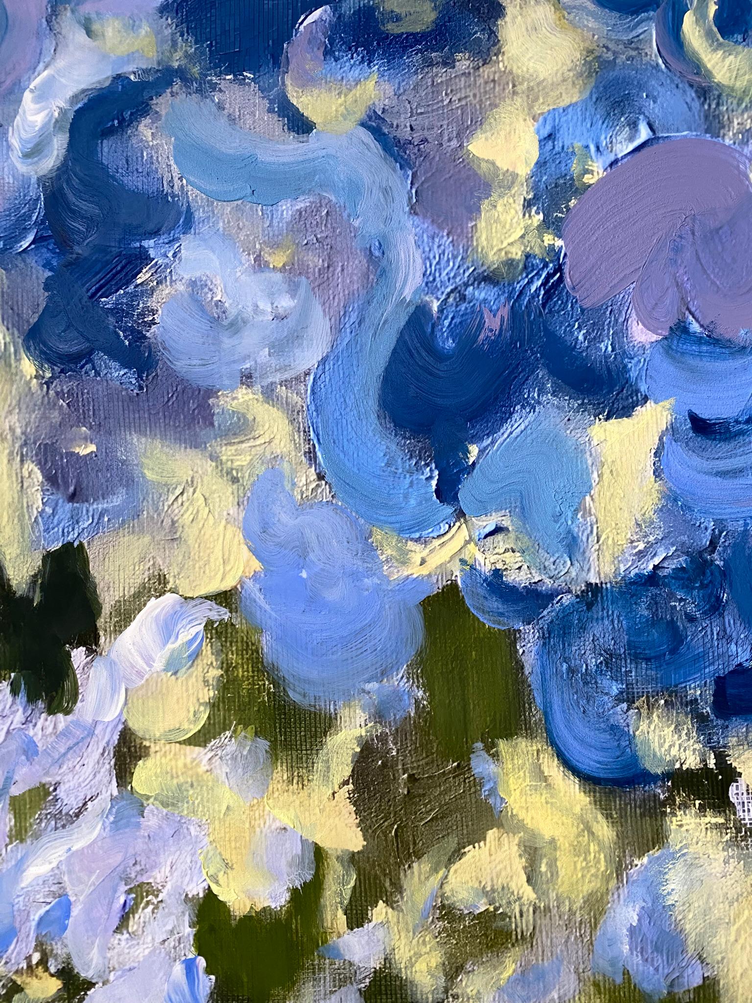 Hand Painted Edition-Sunset Song with Blue and Green-British Awarded Artist-No.2 For Sale 5