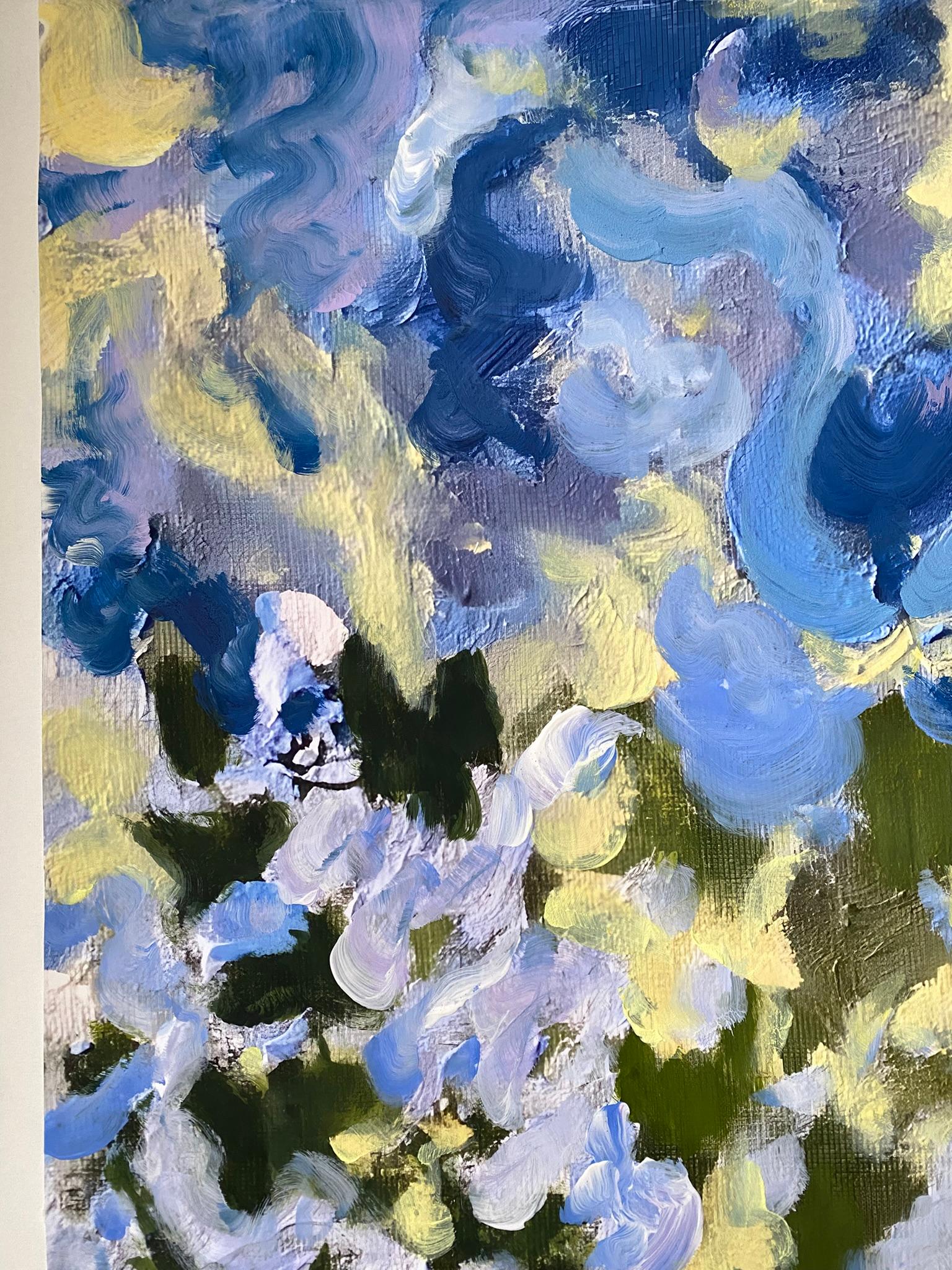 Hand Painted Edition-Sunset Song with Blue and Green-British Awarded Artist-No.2 For Sale 7