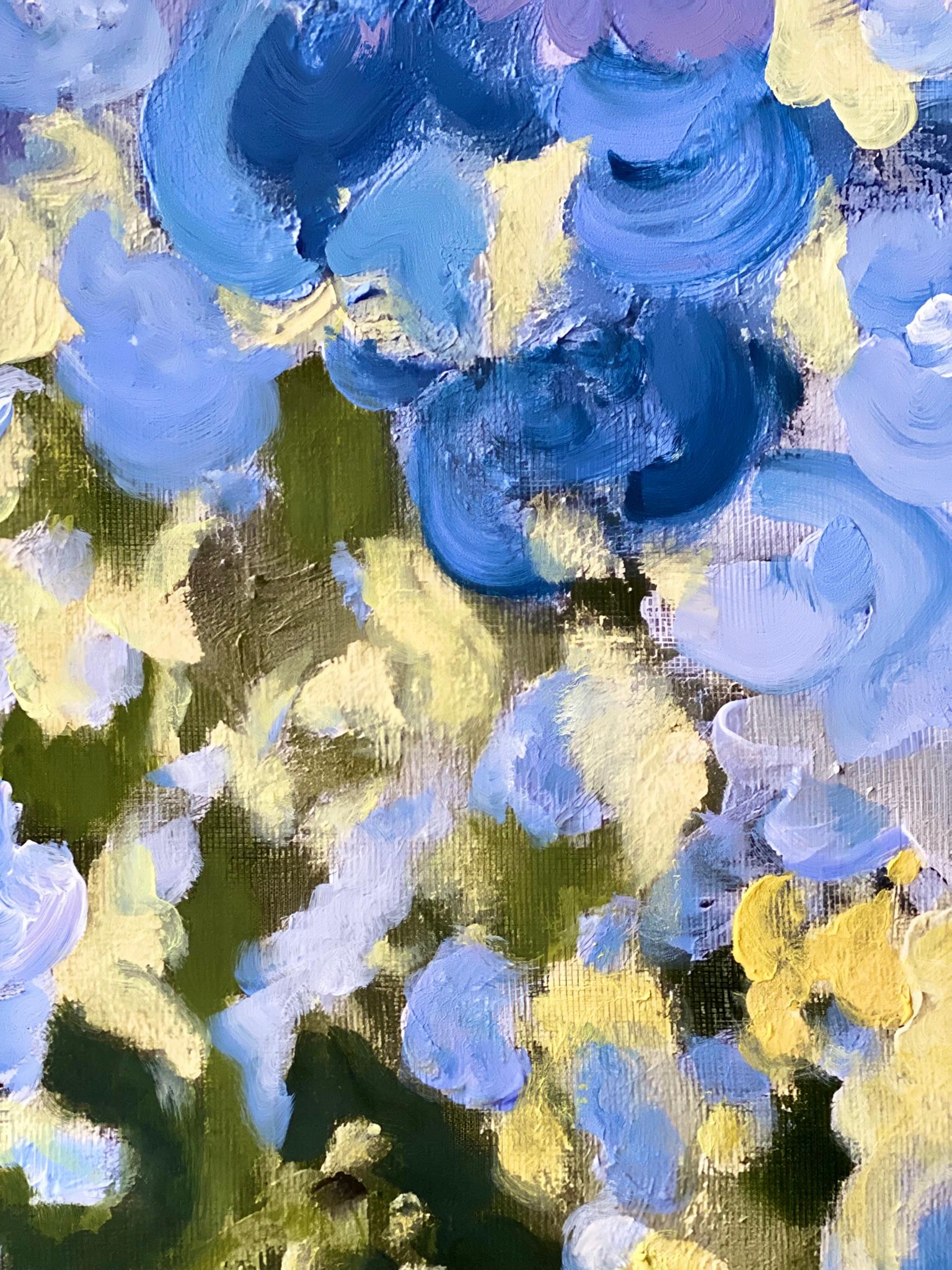 Hand Painted Edition-Sunset Song with Blue and Green-British Awarded Artist-No.2 For Sale 11