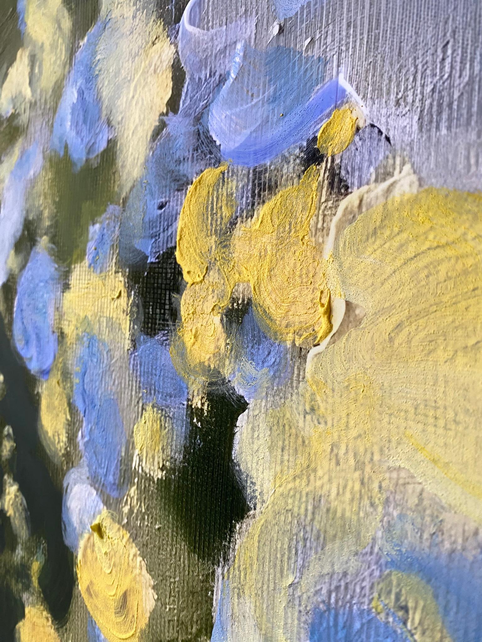 Hand Painted Edition-Sunset Song with Blue and Green-British Awarded Artist-No.2 For Sale 2