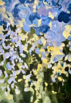 Hand Painted Edition-Sunset Song with Blue and Green-British Awarded Artist-No.2