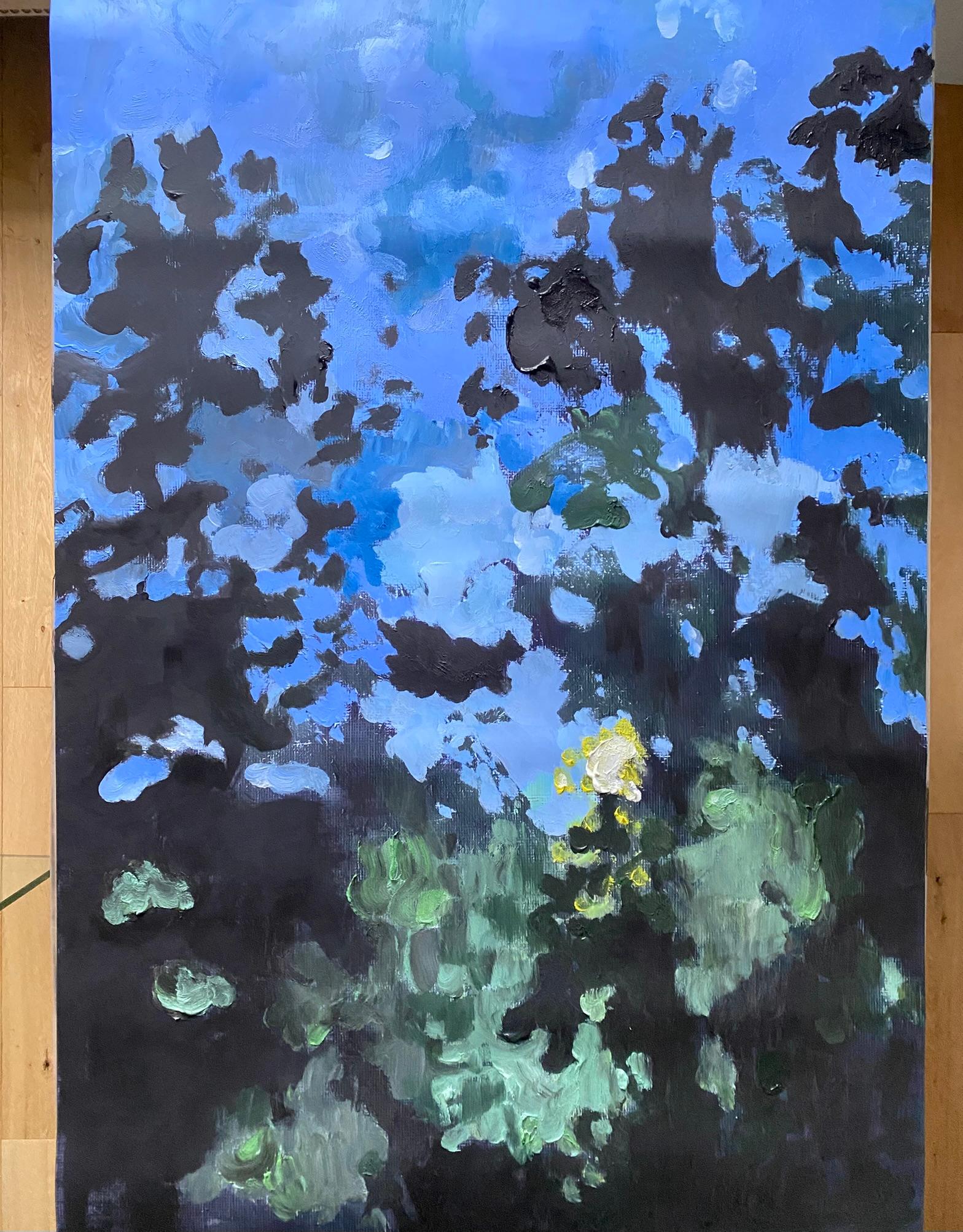 Hand painted Edition#1-The Night-British Awarded Artist-Plein Air in the night For Sale 3