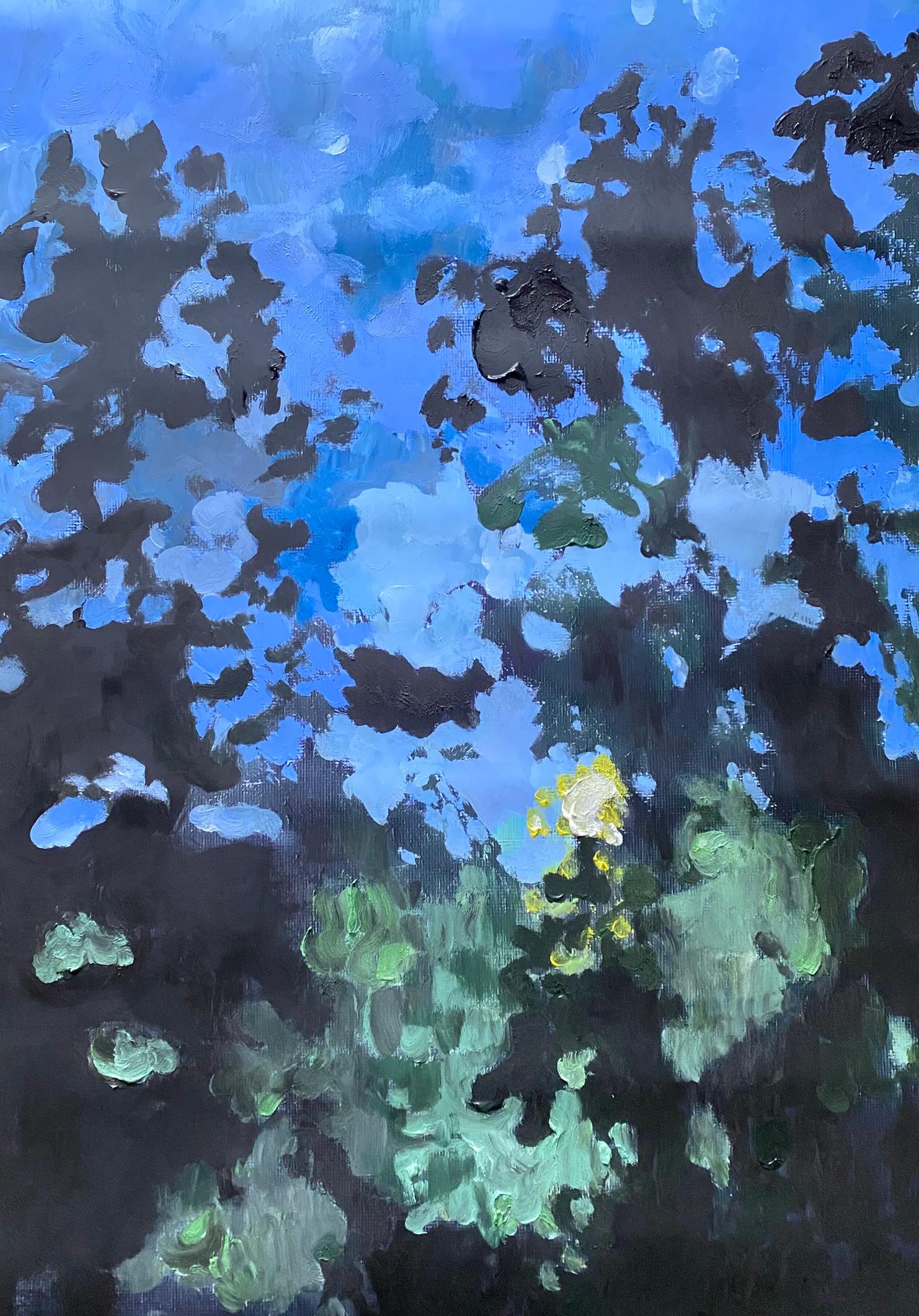 Shizico Yi Landscape Print - Hand painted Edition#1-The Night-British Awarded Artist-Plein Air in the night