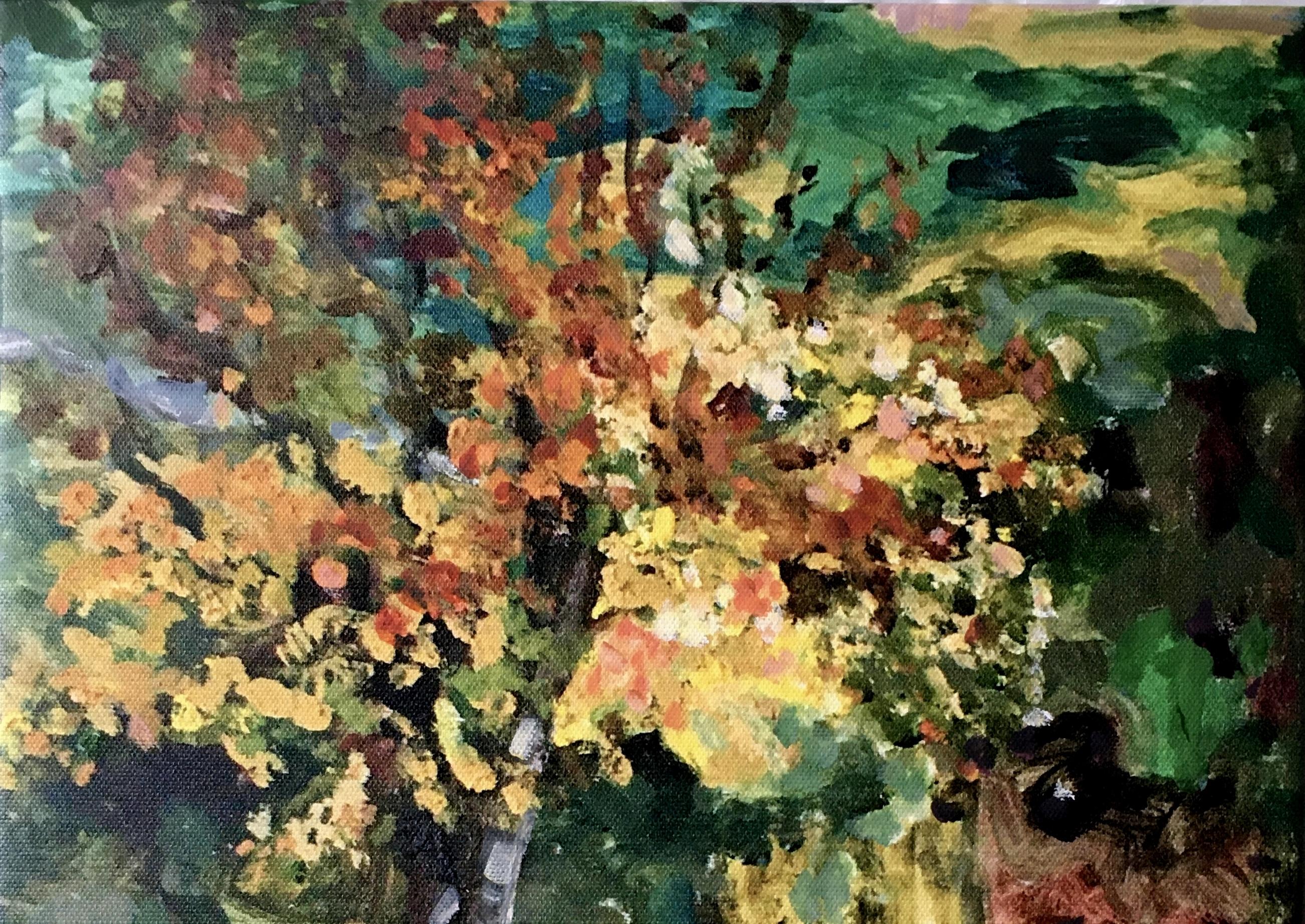 Finition peinte à la main - Édition limitée Autumn in London - Édition n° 5 sur 30 - Print de Shizico Yi