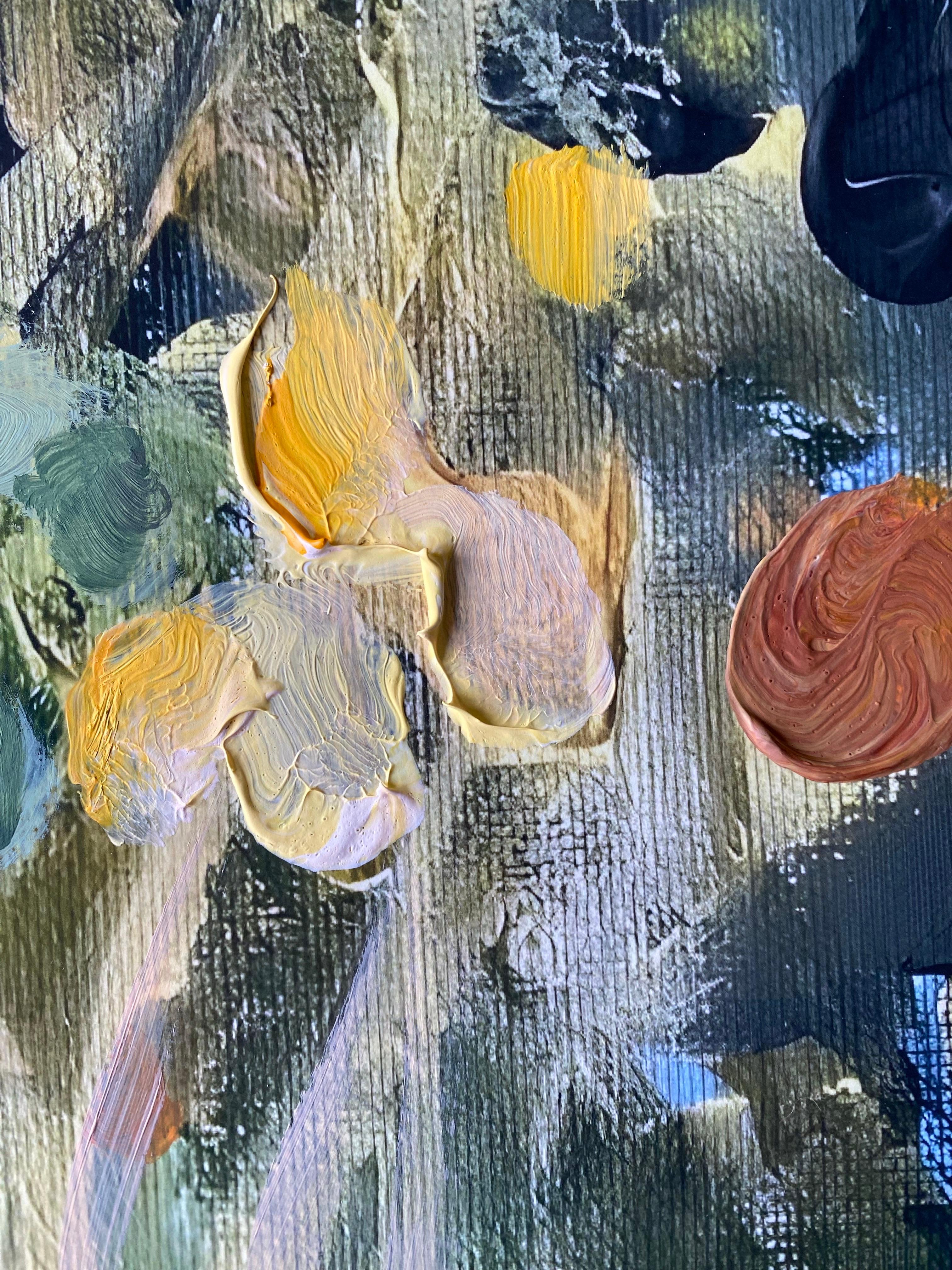 Prova d'artista di grandi dimensioni dipinta a mano - Notte d'estate - Artista britannico premiato - Un esemplare unico - Print Impressionismo astratto di Shizico Yi