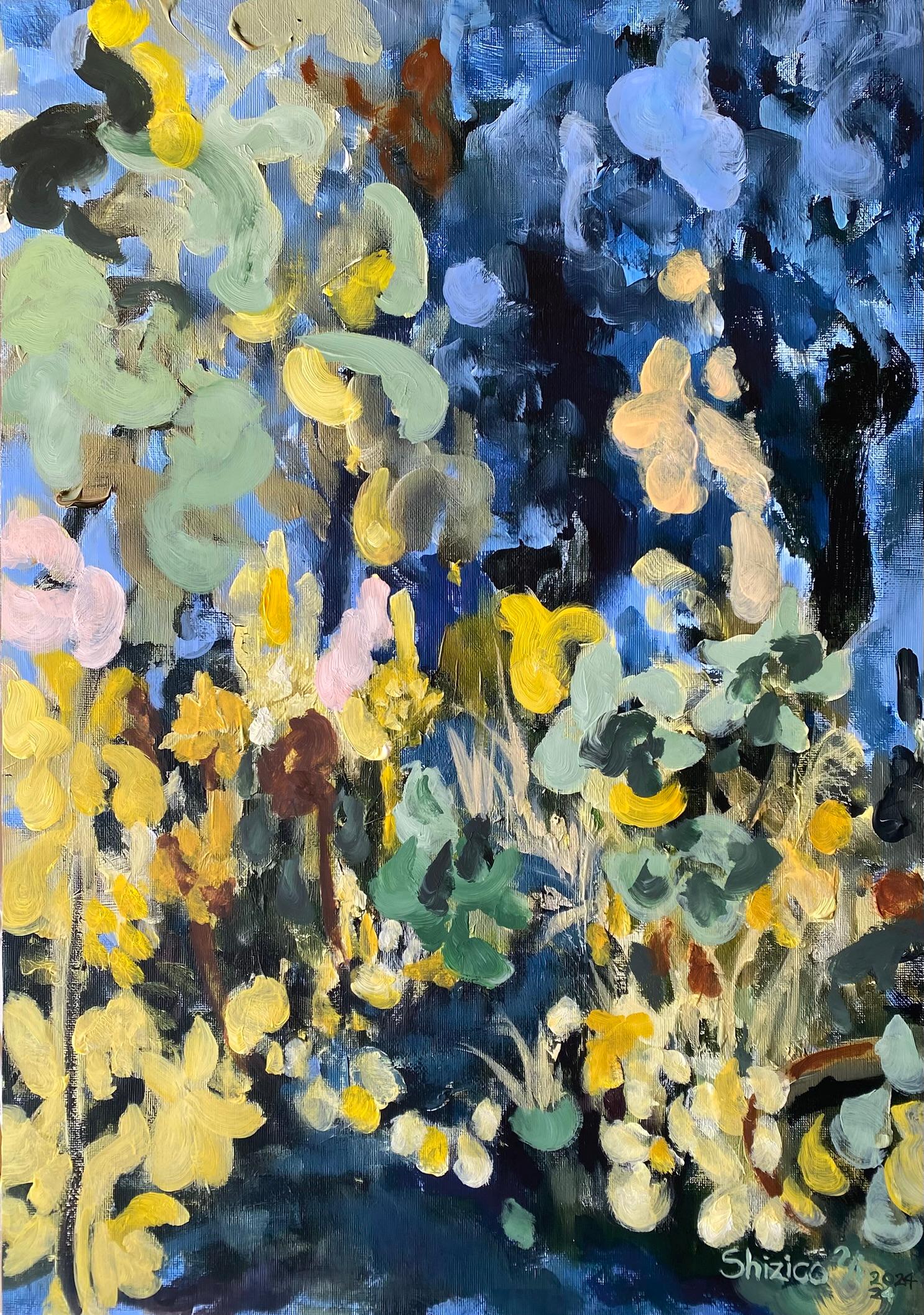 Prueba de artista grande pintada a mano - Noche de verano - Artista británico galardonado - Único