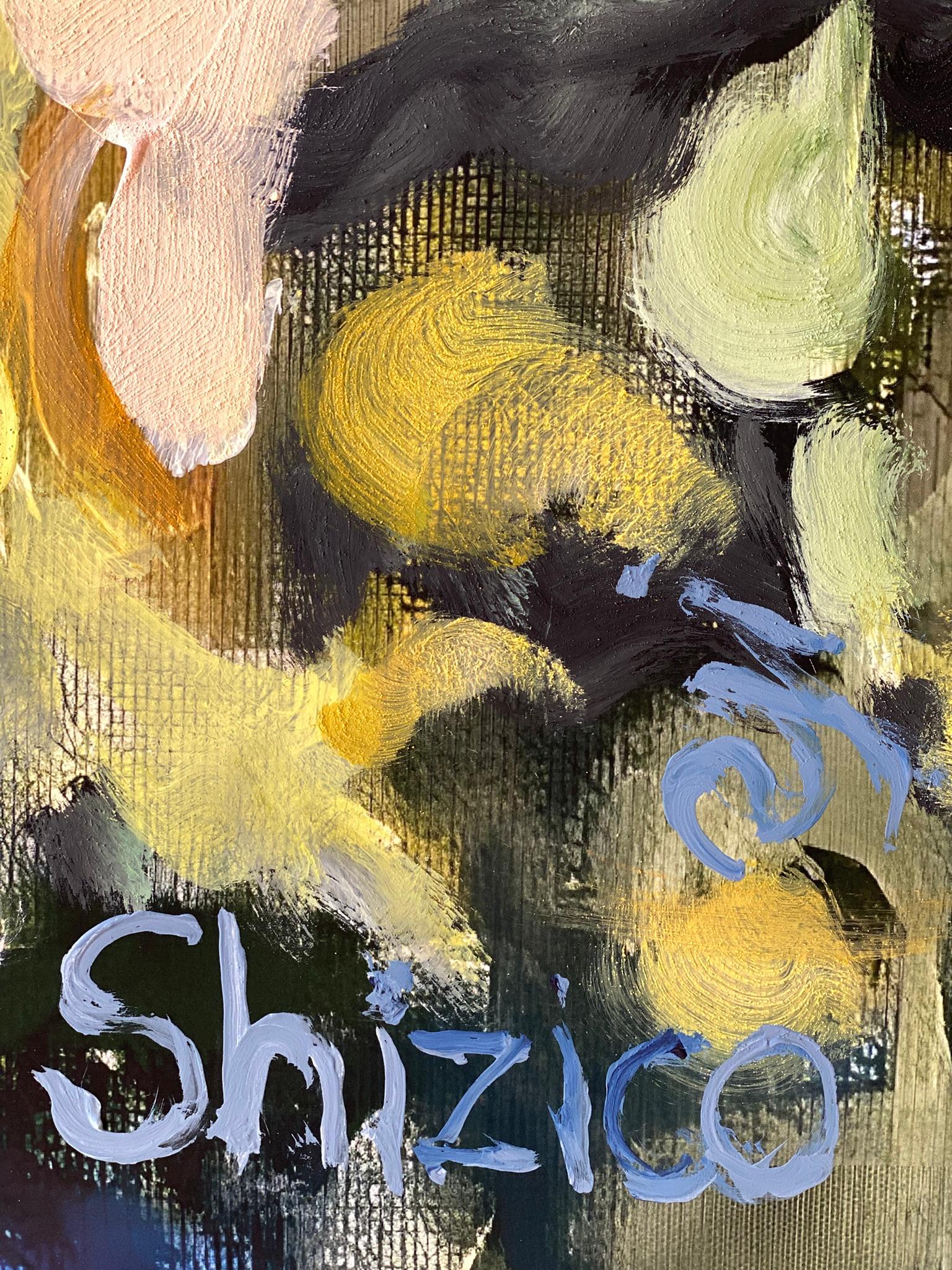 LARGE Hand-Painted Artist Proof-Summer Night-British Awarded Artist-One Off - Gray Abstract Print by Shizico Yi