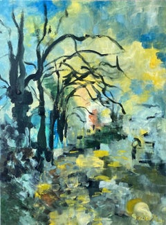 Handgemaltes großes Proof #1/2-Herbstschnee-British Awarded Artist-Öl auf Giclée