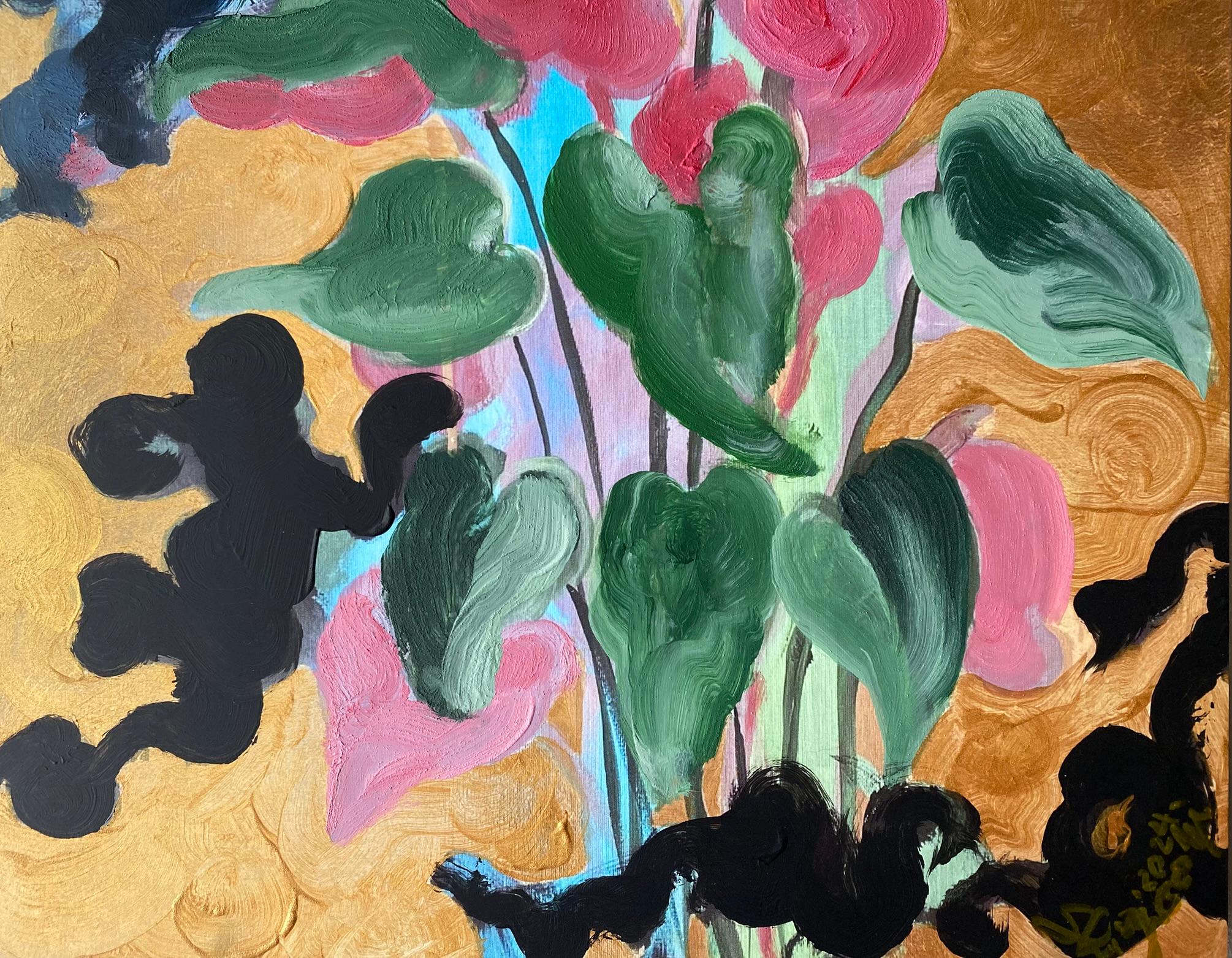 Édition limitée peinte à la main #2-Première lune- Artiste récompensé au Royaume-Uni-huile, or sur Giclée en vente 10