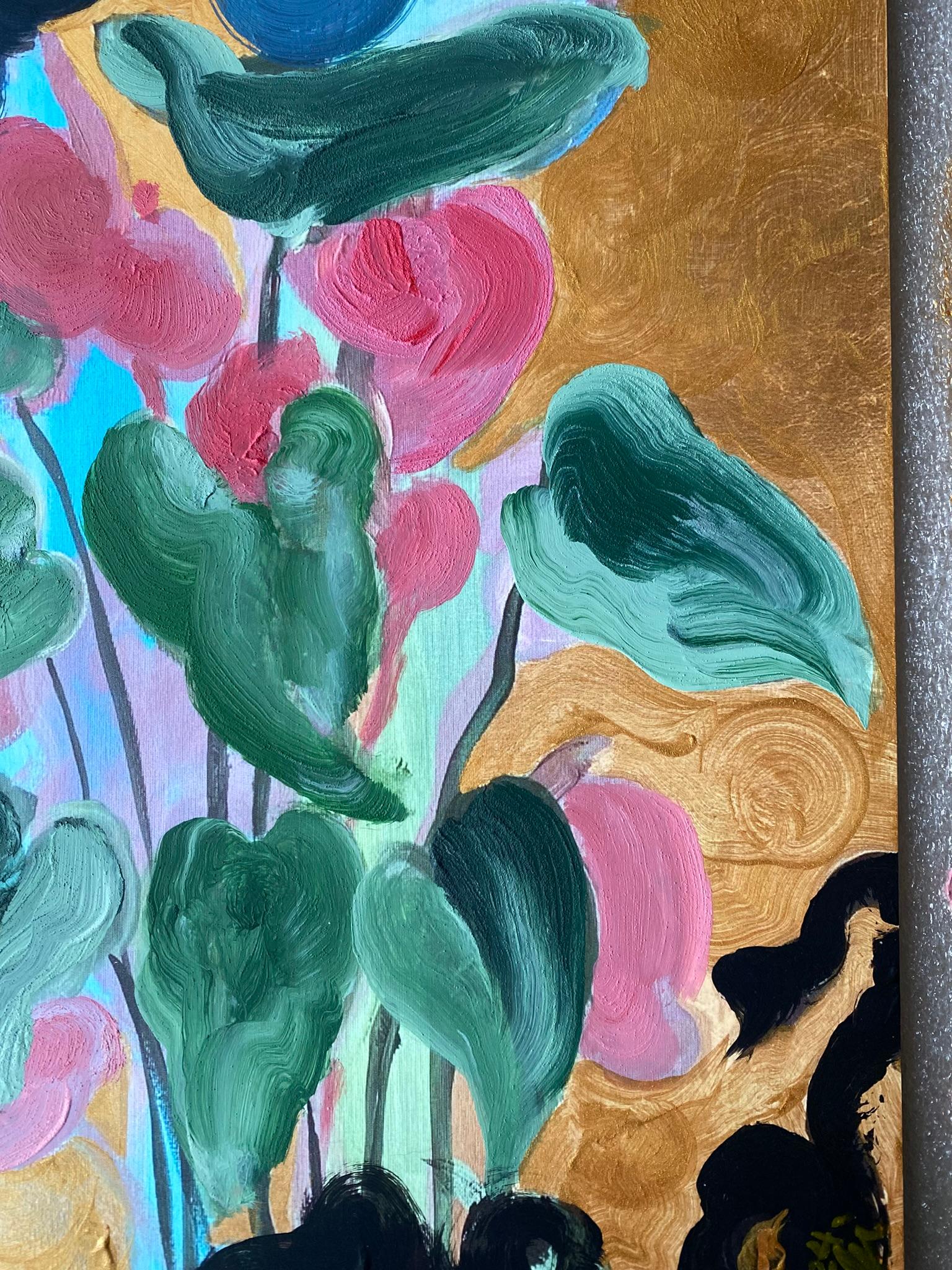 Édition limitée peinte à la main #2-Première lune- Artiste récompensé au Royaume-Uni-huile, or sur Giclée en vente 6