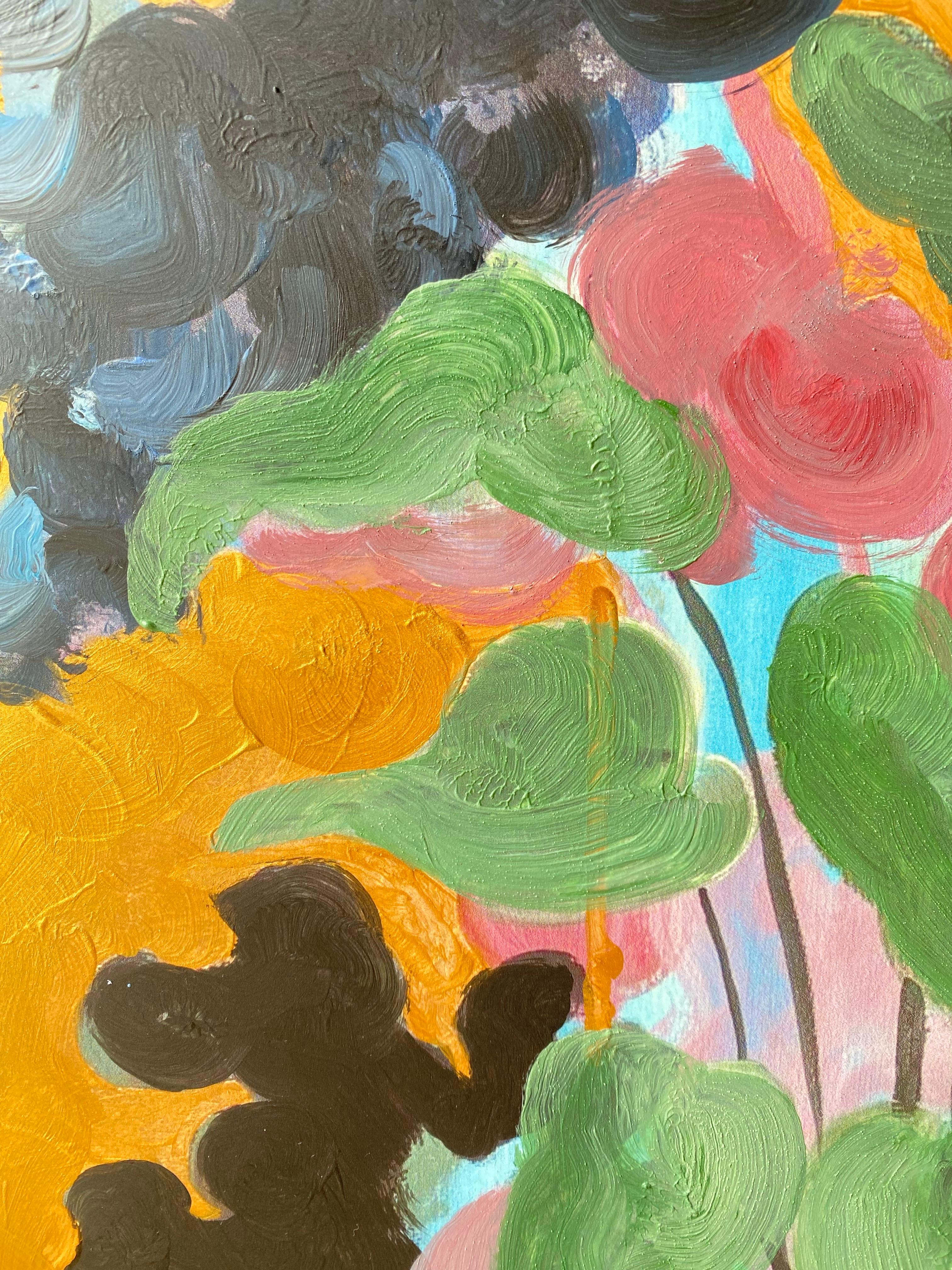 Hand painted Limited Edition-First Moon-UK Awarded Artist-oil, gold on Giclée #2 For Sale 4