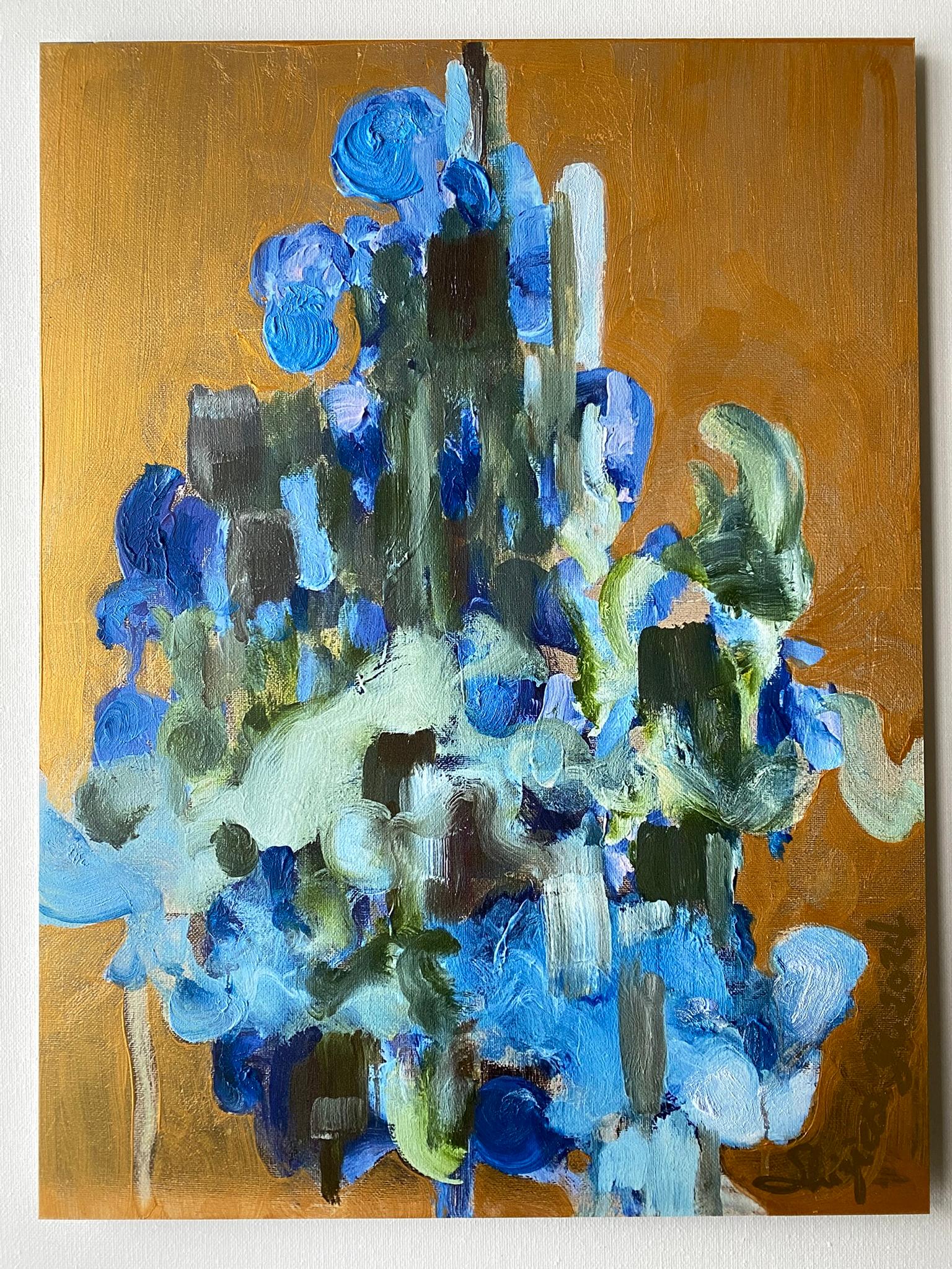 Edición limitada pintada a mano#2/5-Campanas mágicas doradas iluminadas por el sol-Artista británico galardonado - Print de Shizico Yi