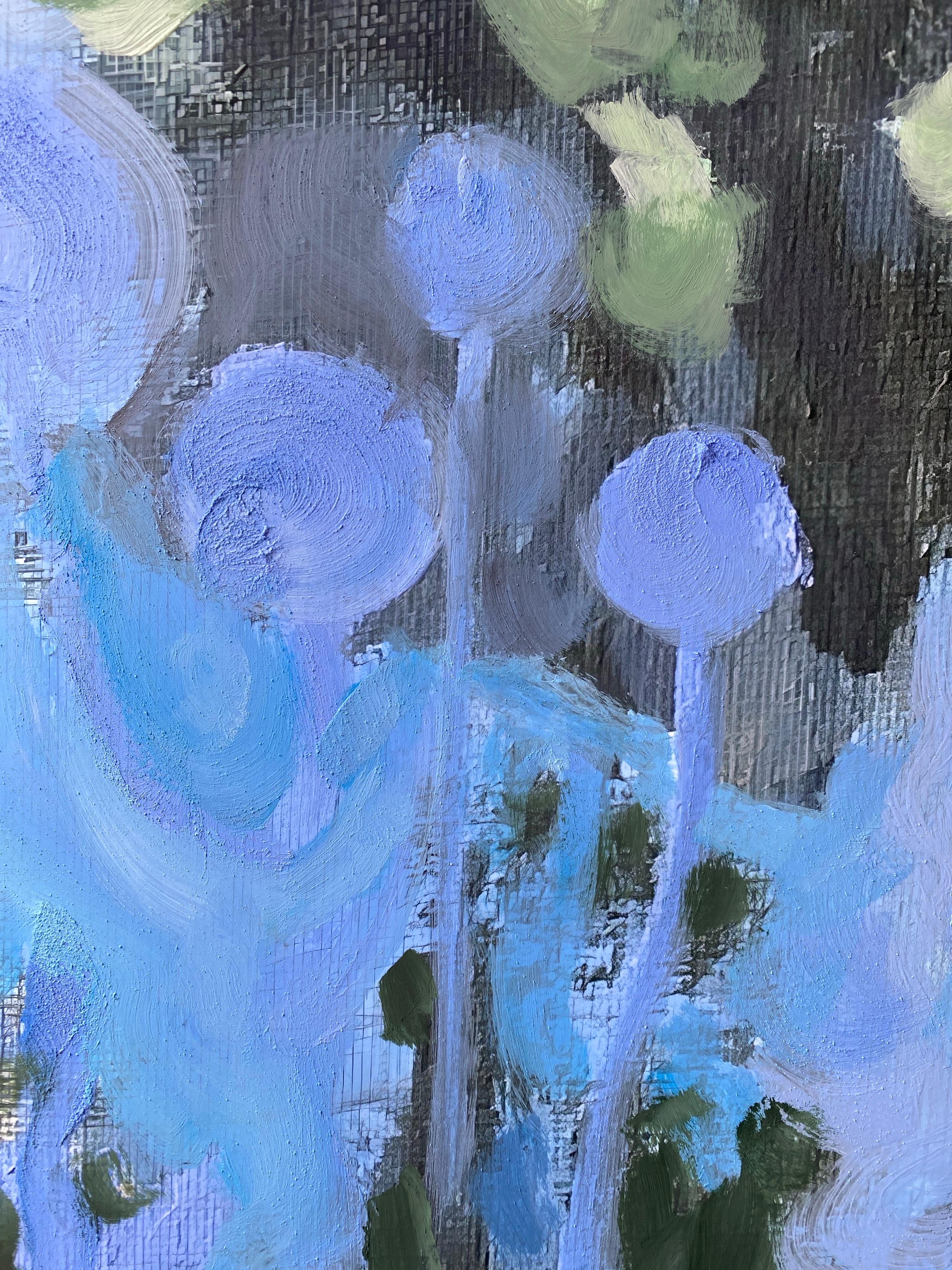 Hand-Painted Large Artist Proof-Summer Night-British Awarded Artist-One Off - Gray Abstract Print by Shizico Yi