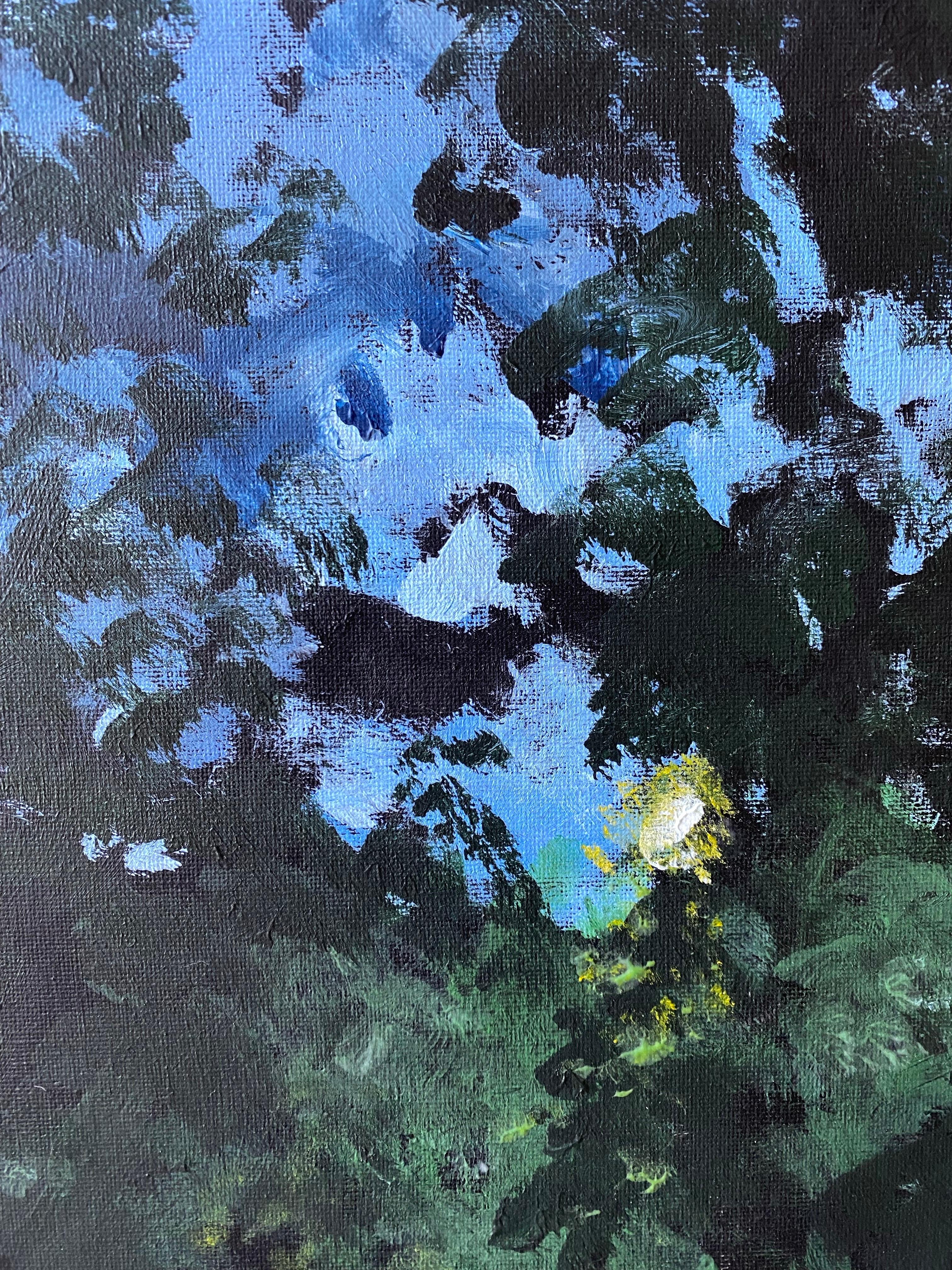 Hand painted One Off Proof-The Night-British Awarded Artist-Plein Air in evening - Print de Shizico Yi